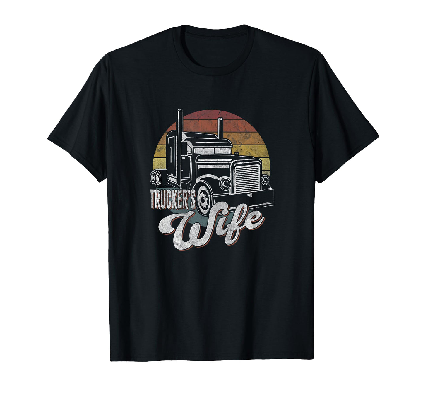 Vintage Trucker Wife Shirt for Women Truck Trucker's Wife T-Shirt