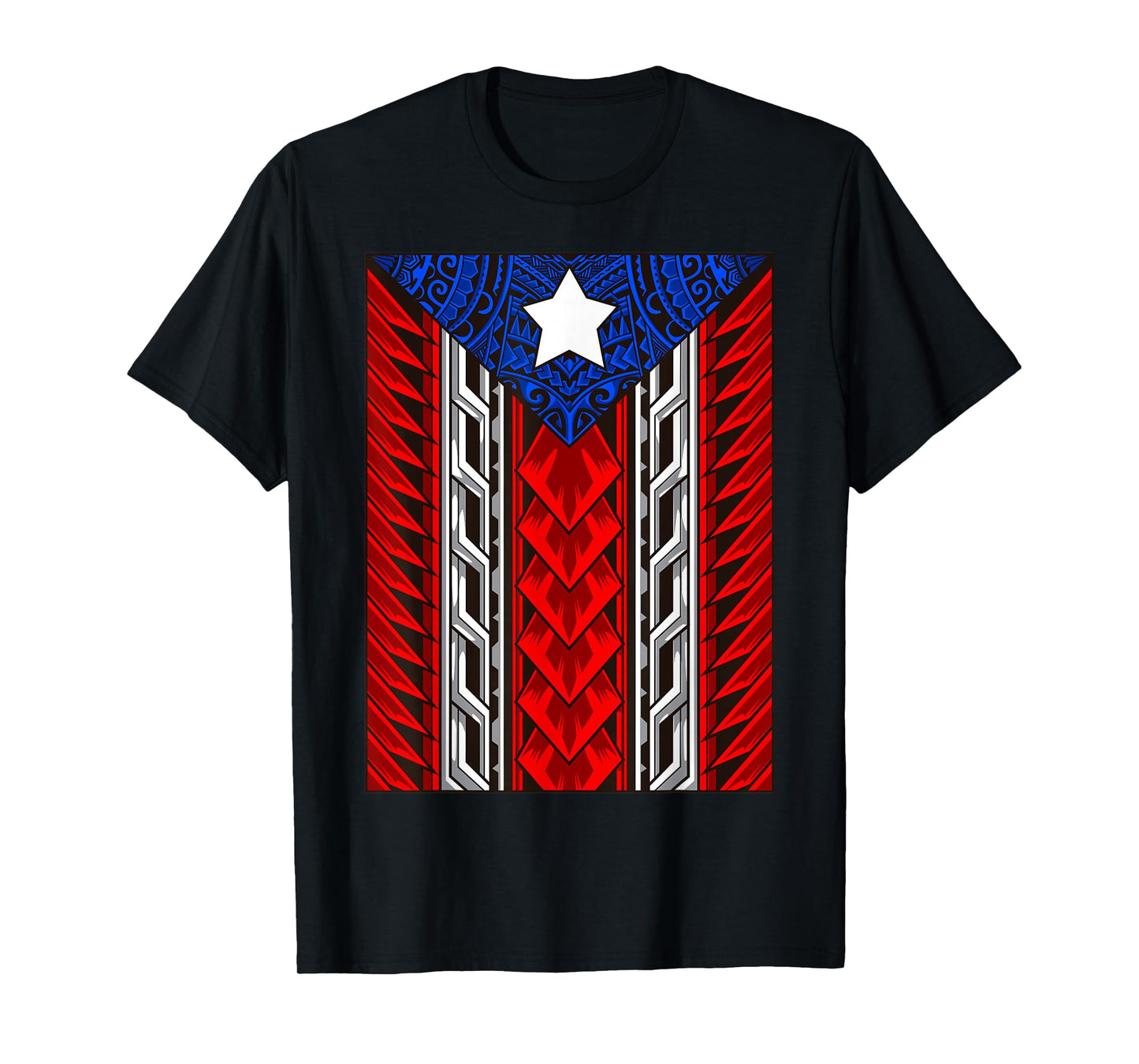 Puerto Rican Tribal Flag - Modern Boricua - Puerto Rico T-Shirt