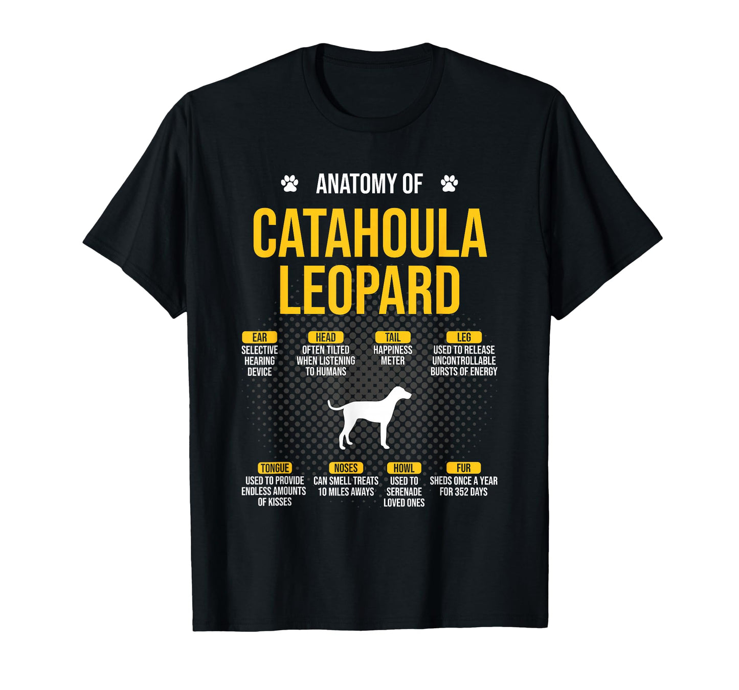 Anatomy Of Catahoula Leopard Dog Lover T-Shirt