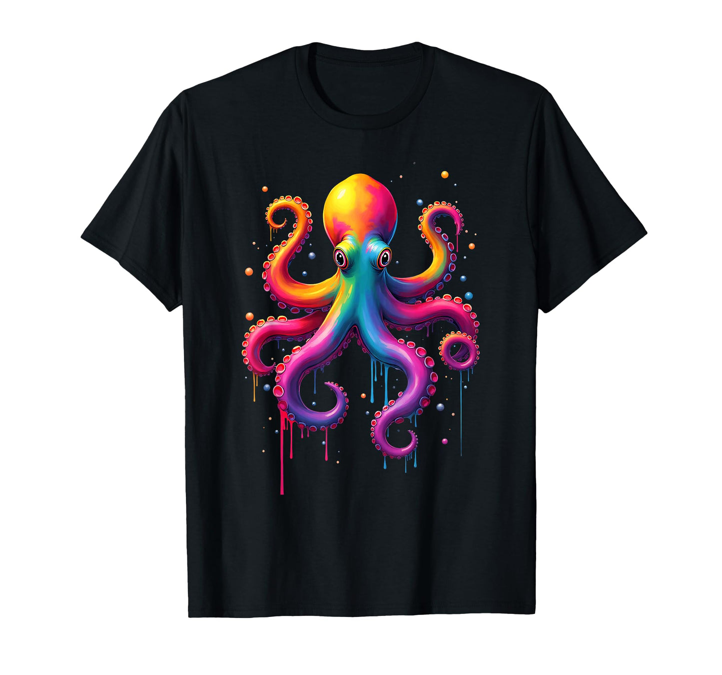 Aesthetic Rainbow Dripping Octopus T-Shirt