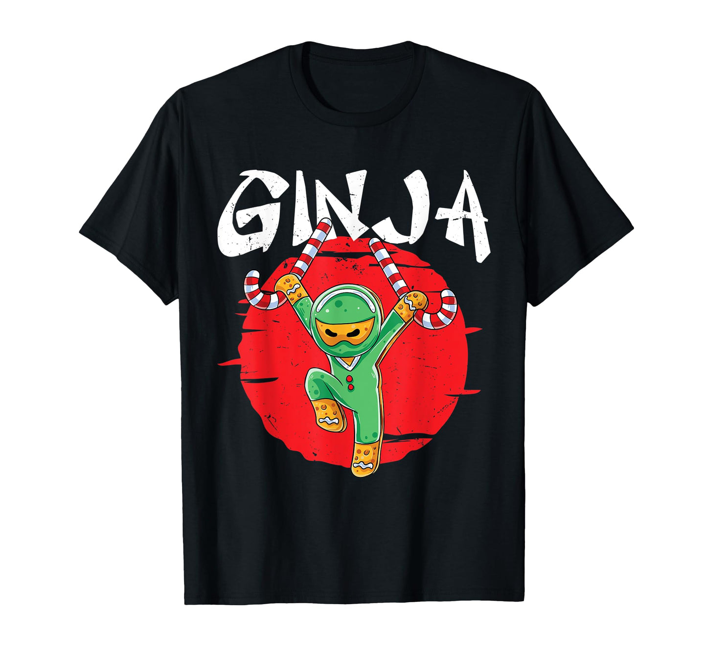 Ginja Ninja Ninjabread Man Gingerbread Ninja Ugly Christmas T-Shirt