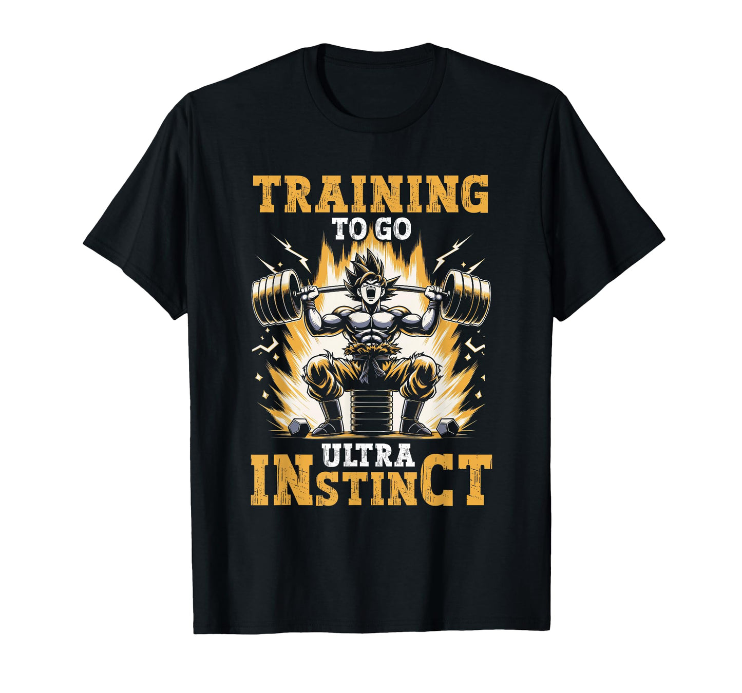 Training To Go Ultra Instinct Gym Weightlifting Bodybuilder T-Shirt