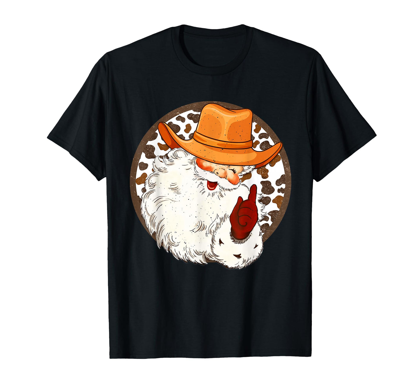 Vintage Cowboy Santa Claus Country Christmas Howdy Costume T-Shirt
