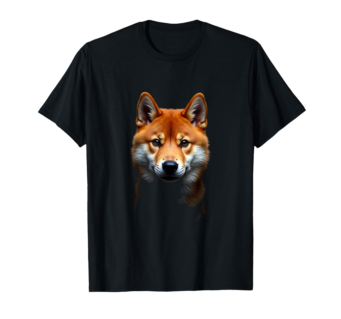 Black Shiba Inu Dog Shiba Face T-Shirt