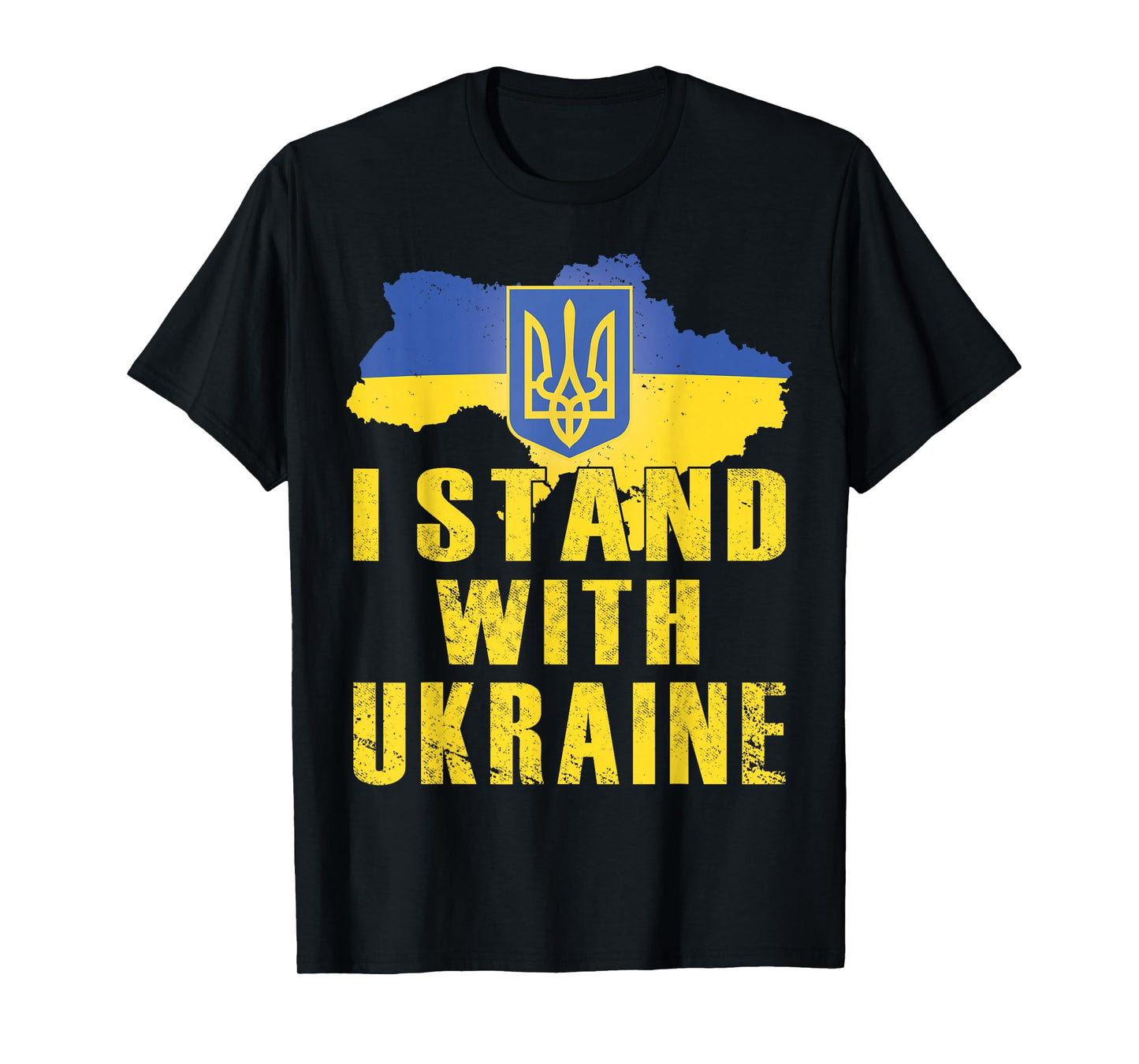 I Stand With Ukraine Shirt Ukrainian Flag Zelensky Tryzub T-Shirt