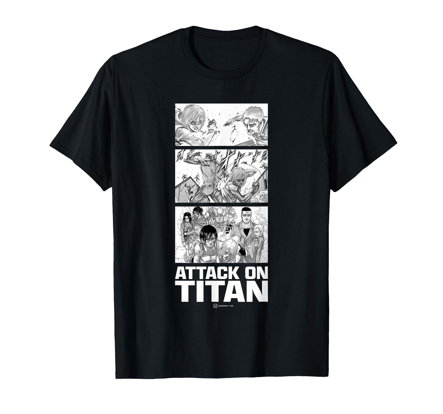 Attack on Titan Annie Leonhart VS Reiner Braun Stack Manga T-Shirt