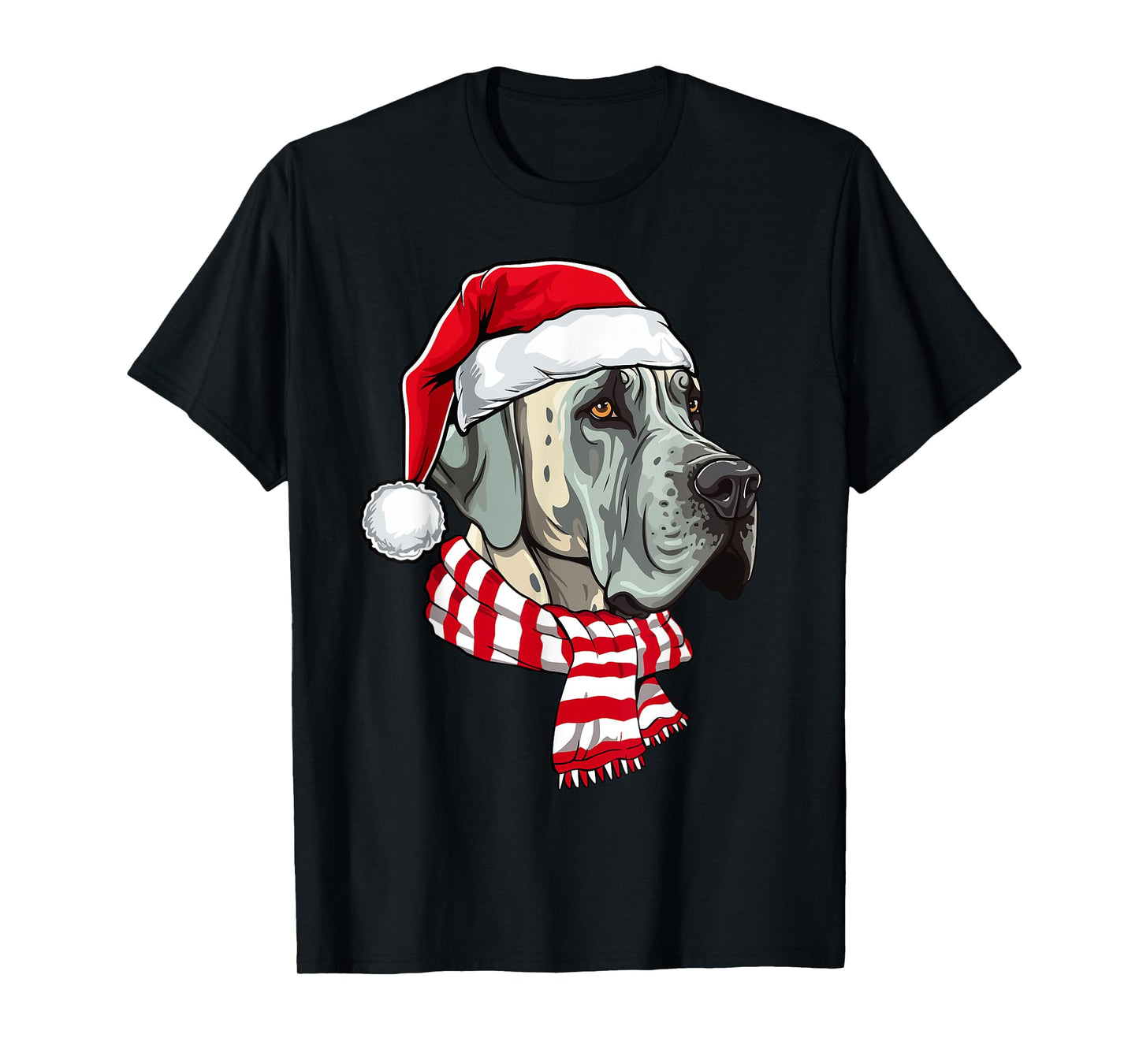 Santa Great Dane Christmas Dog Lover Men Women Kids T-Shirt