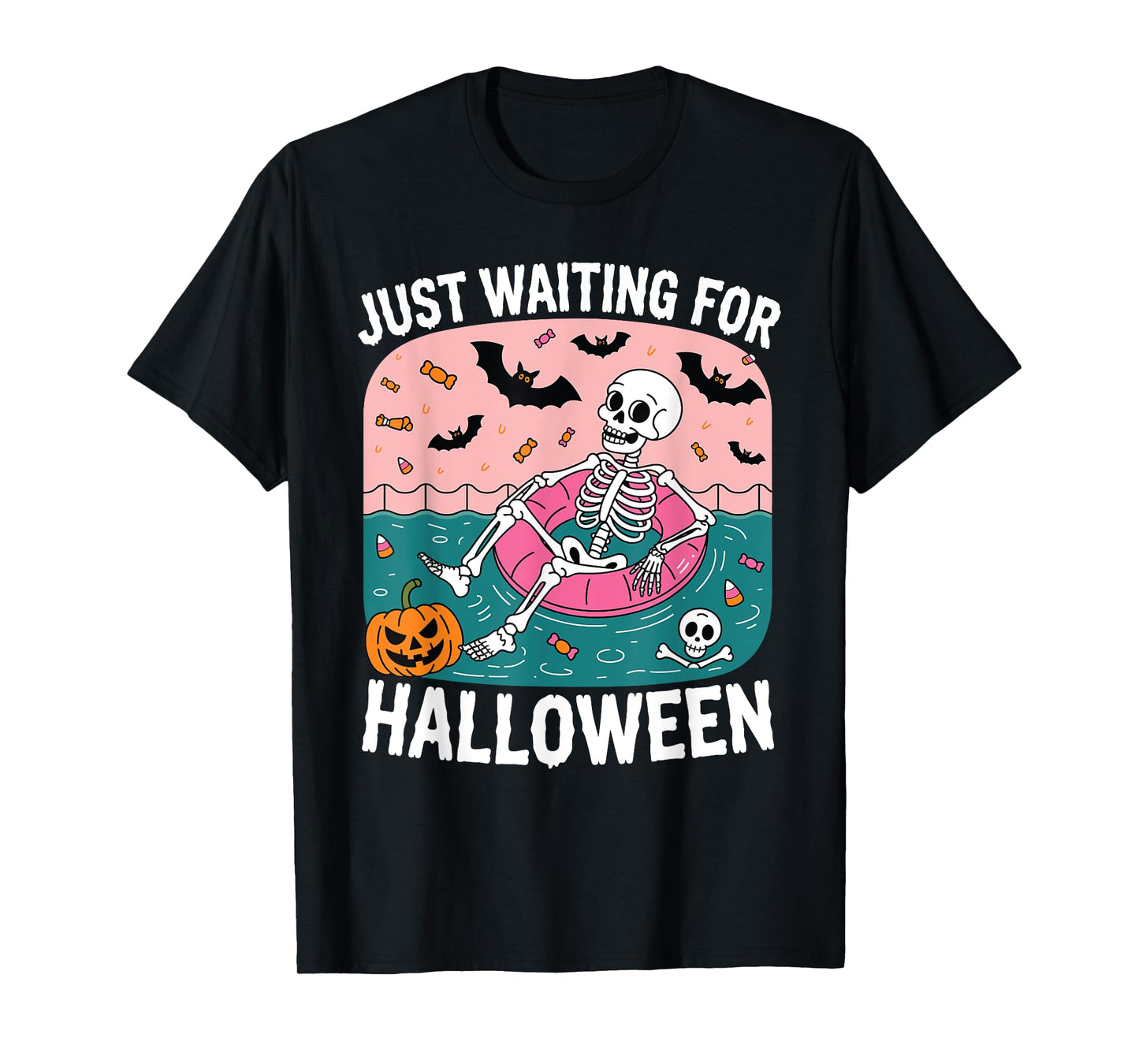 Just Waiting For Halloween Funny Sarcastic Humor Hilarious T-Shirt