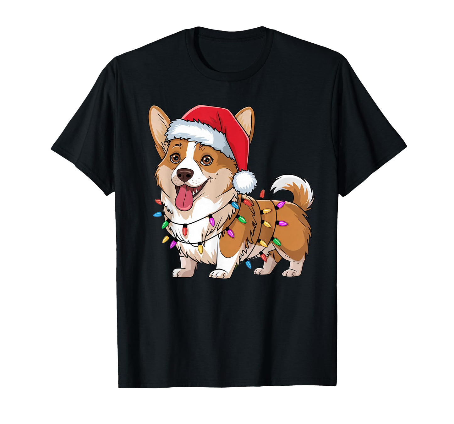 Cardigan Welsh Corgi Christmas Lights Xmas Dogs Gifts Women T-Shirt