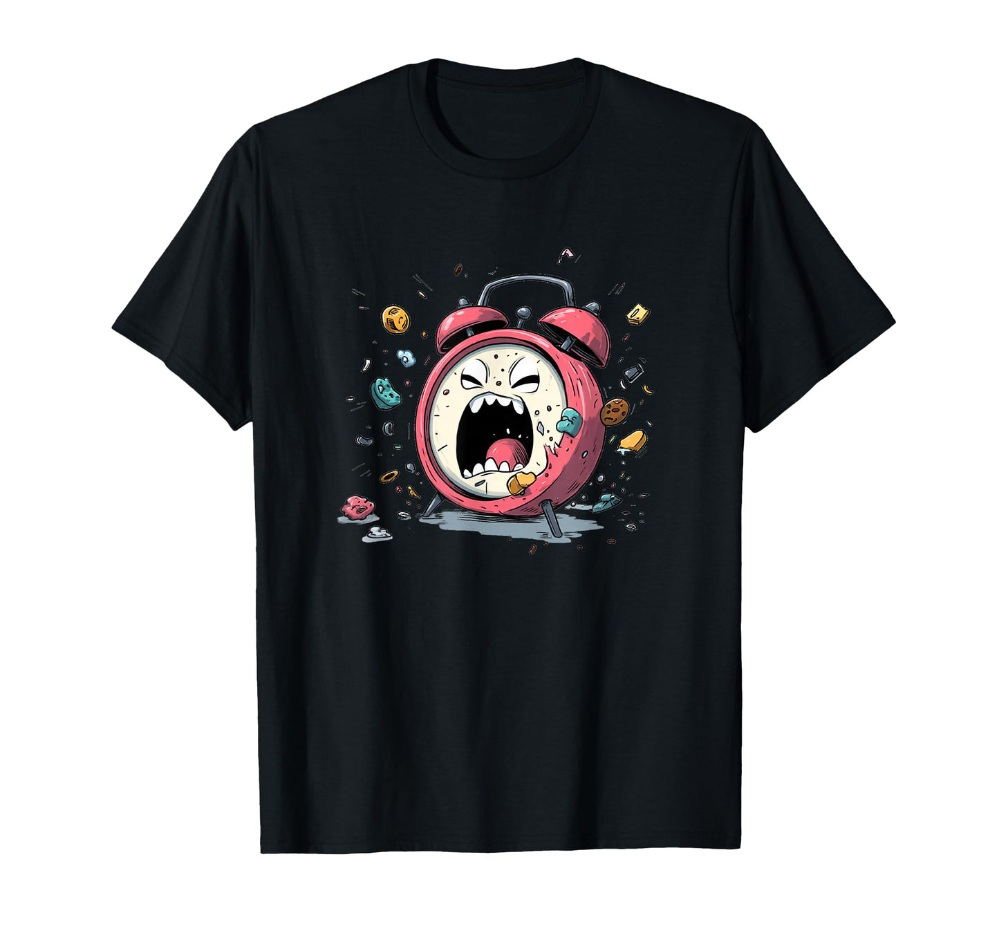Funny Alarm Clock Graphic for Freaking Out Boys and Girls T-Shirt
