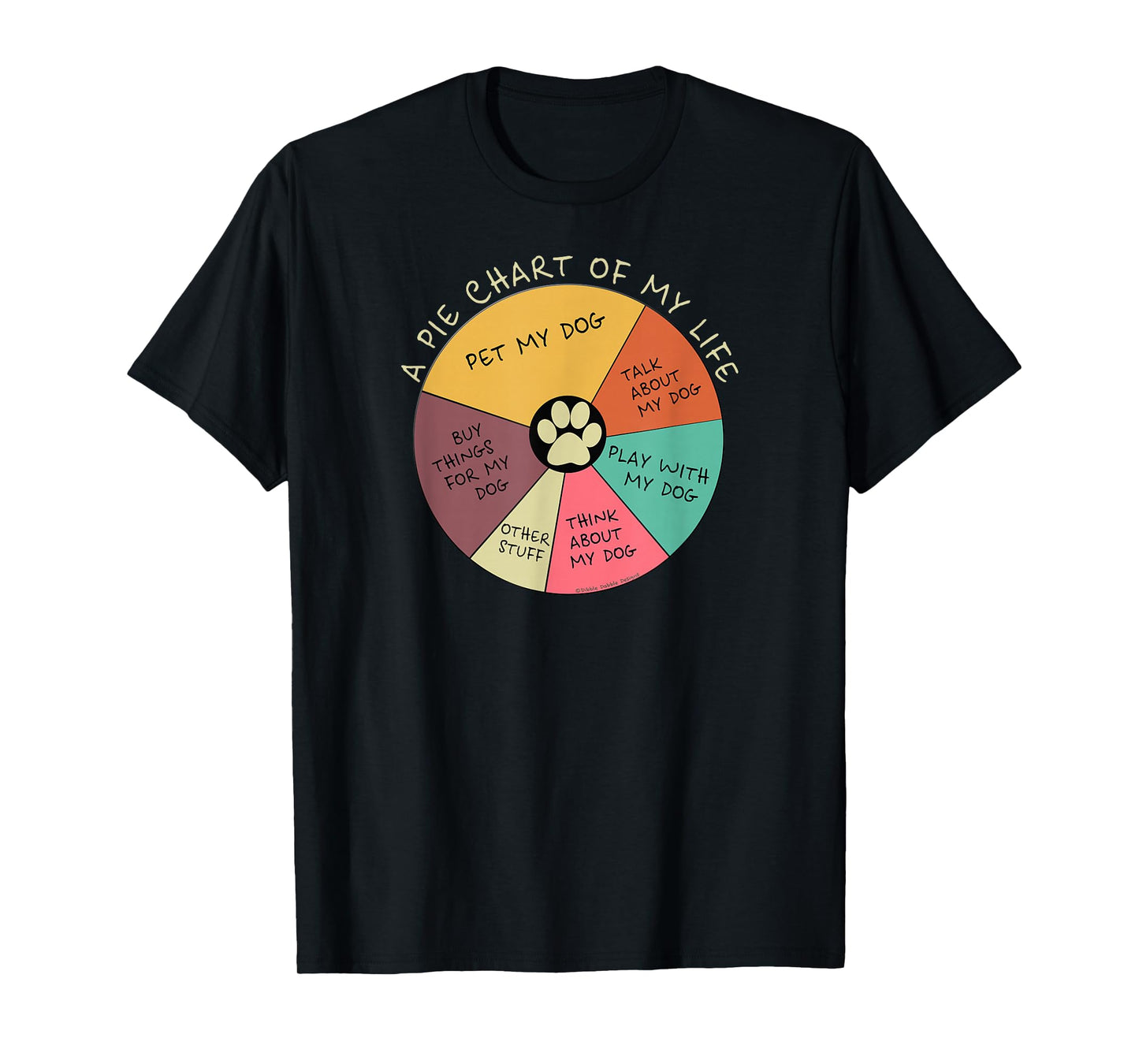 Funny Pie Chart Day in The Life of a Dog Lover T-Shirt