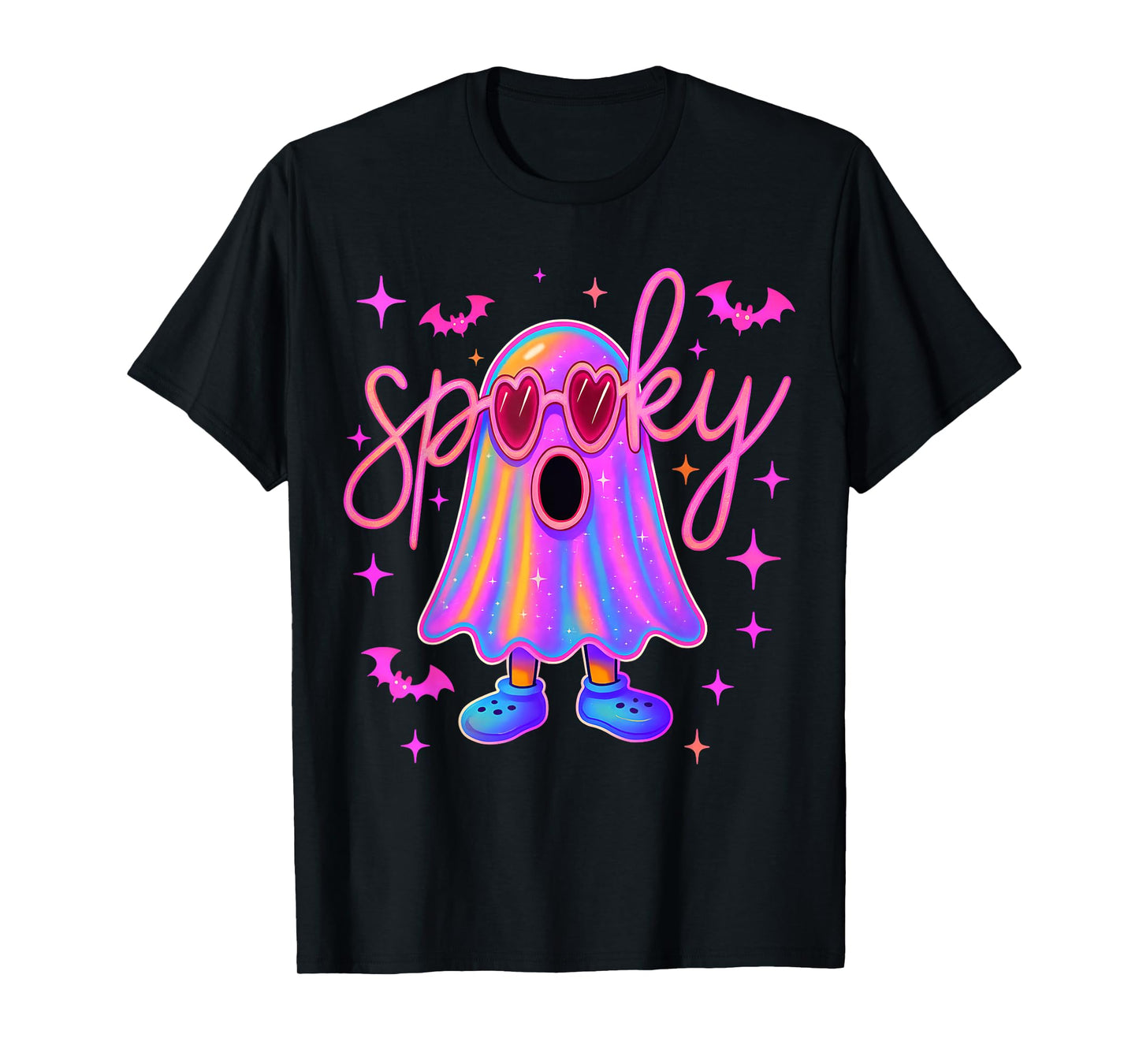 HUGvyn Halloween: Cute Spooky Booing Ghost Girl Sunglasses T-Shirt