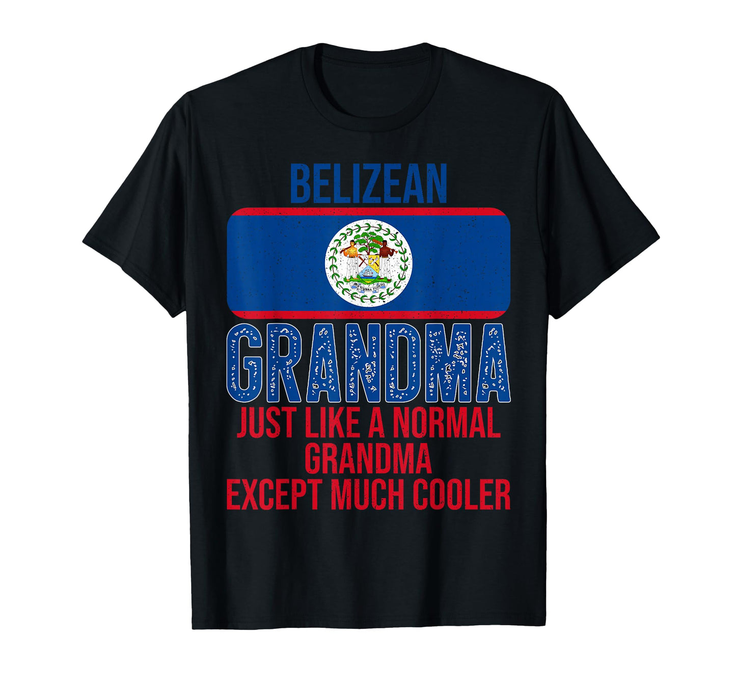 Vintage Belizean Grandma Belize Flag for Mother's Day T-Shirt