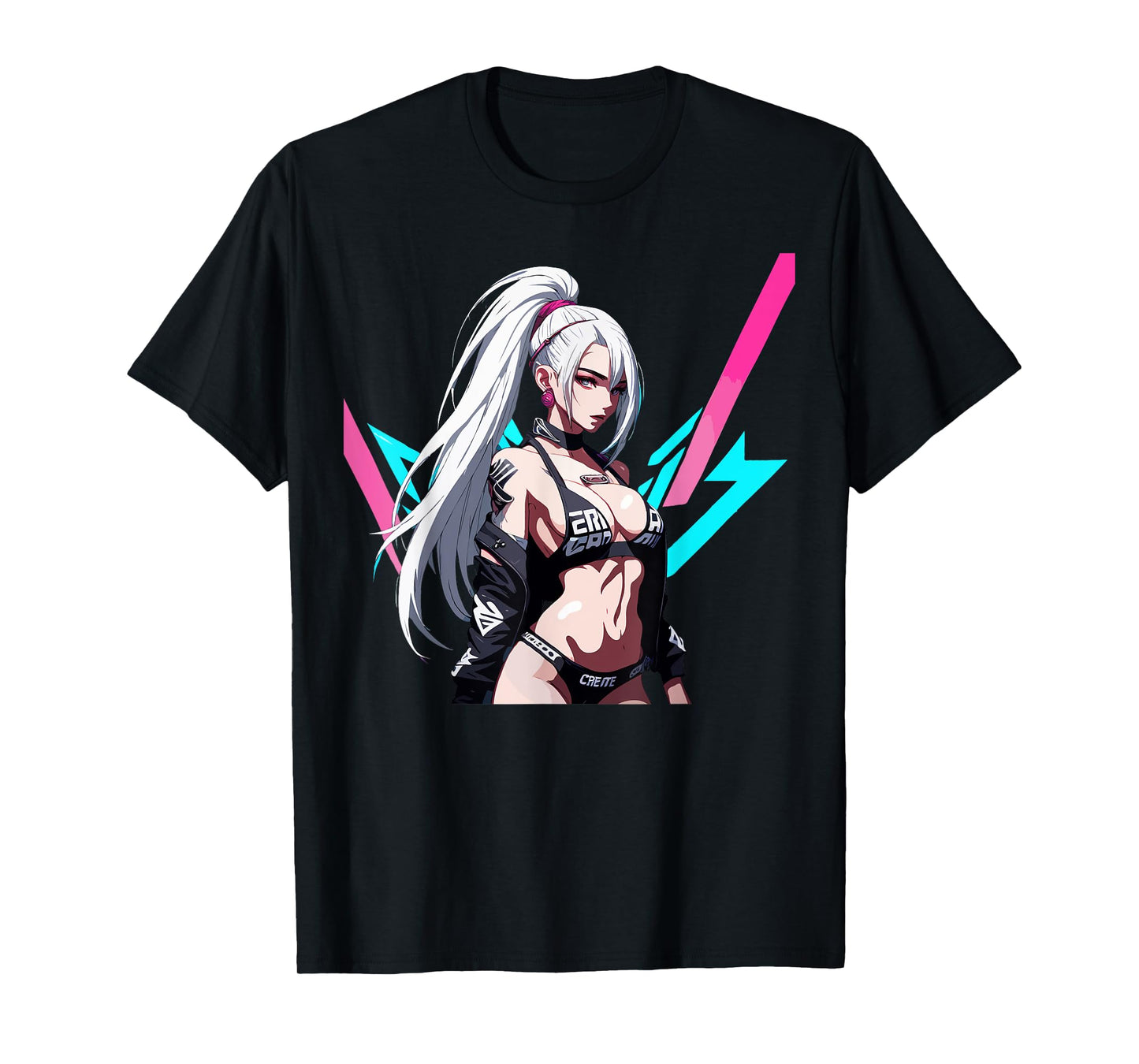 Sexy Waifu Otaku Anime Cyberpunk Girl Japanese T-Shirt