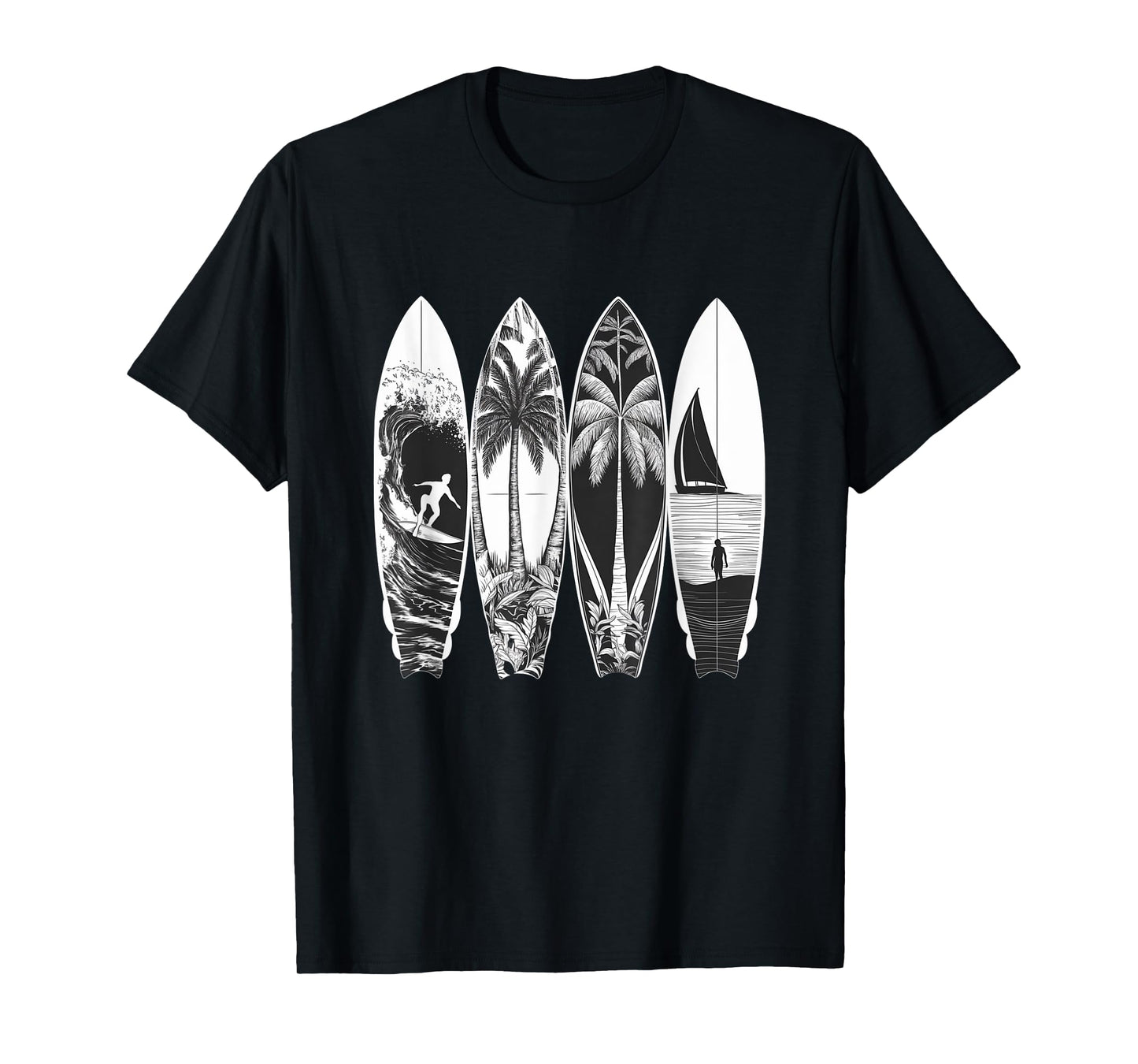 Vintage Surfer Classic Surfing Retro Surfboard Surfboarder T-Shirt
