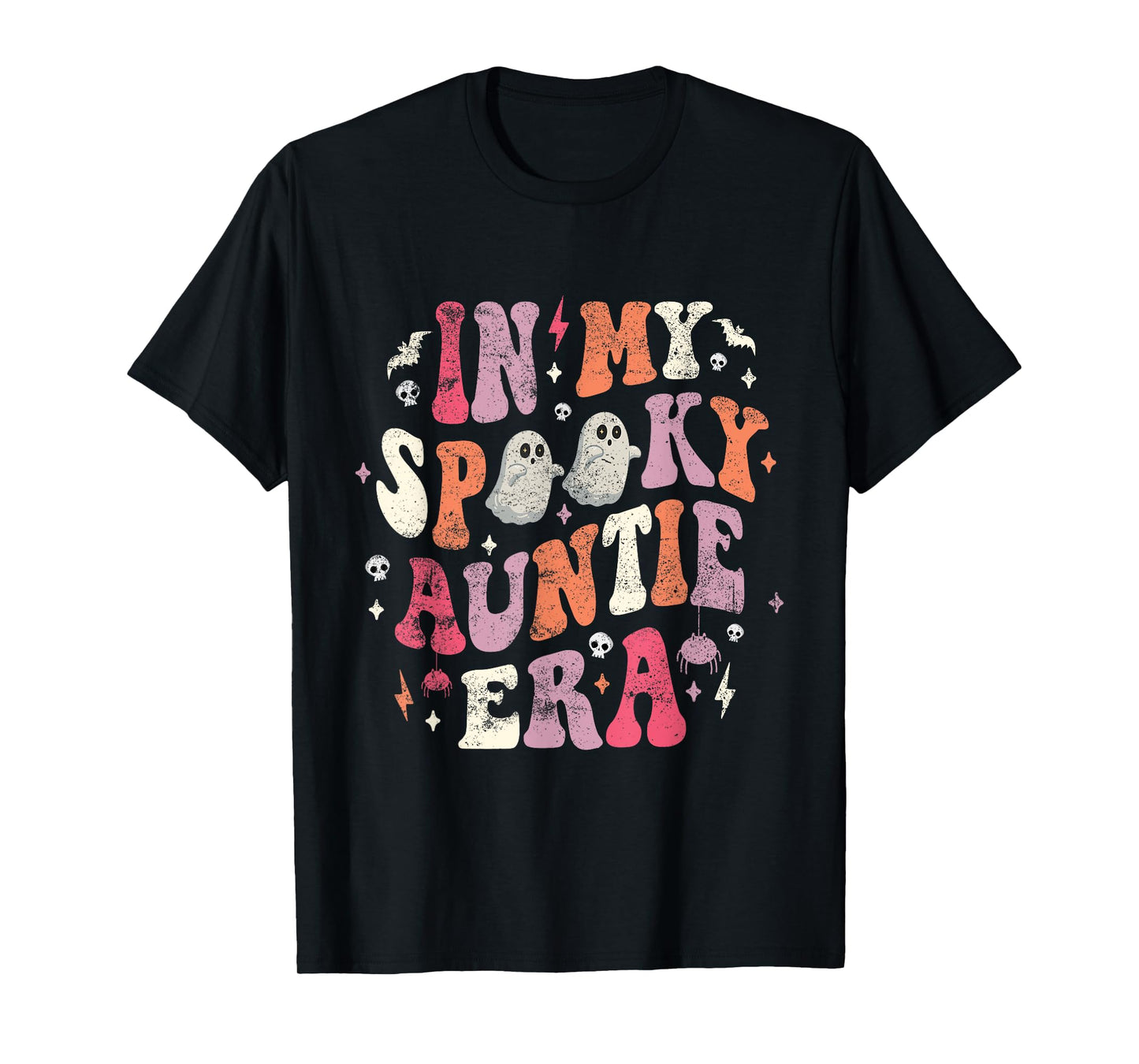 In My Spooky Auntie Era Funny Ghost Auntie Halloween T-Shirt