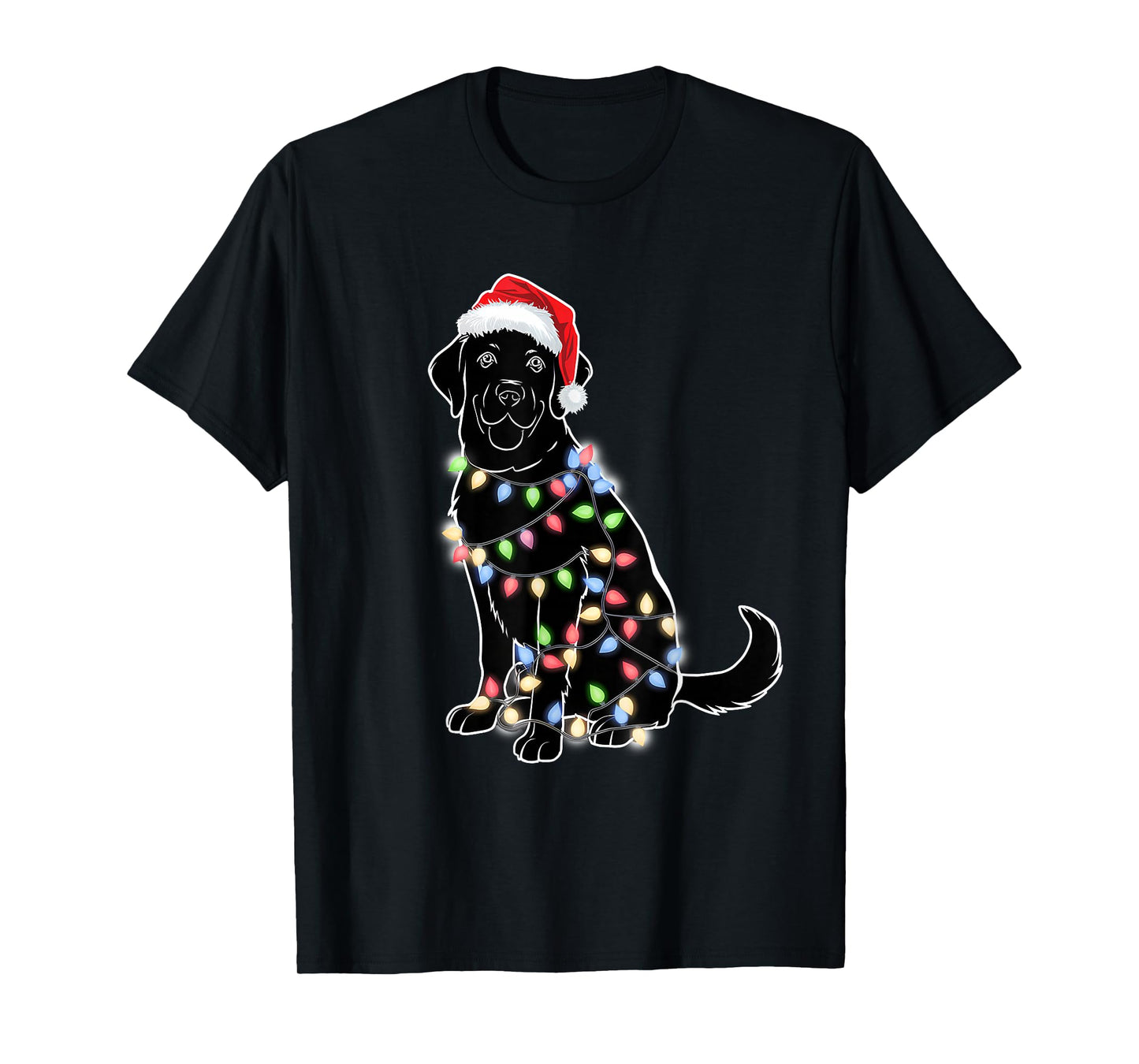 Santa Beagle Christmas Tree Light Pajama Dog Xmas T-Shirt