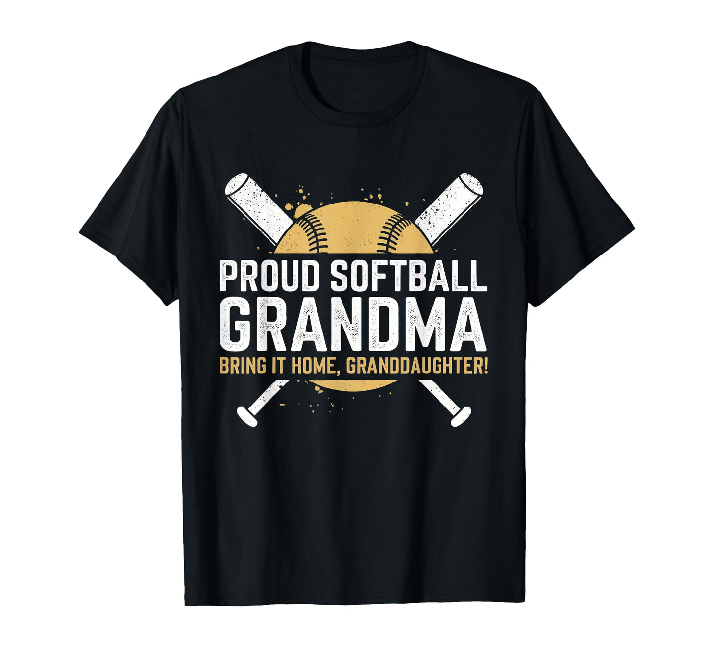 Proud Softball Grandma Softball Bring It Home Granddaughter T-Shirt