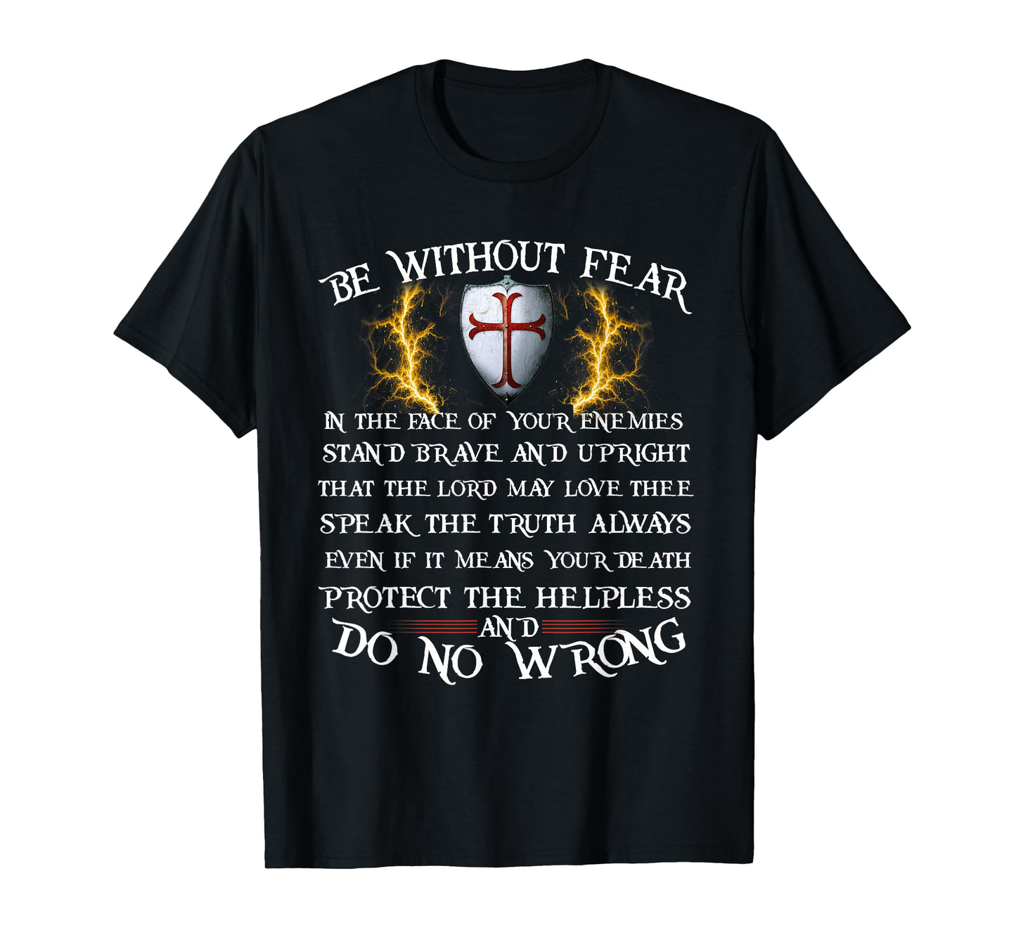 Mens Crusader Knight | Knights Templar Code Tee | Holy Cross T-Shirt