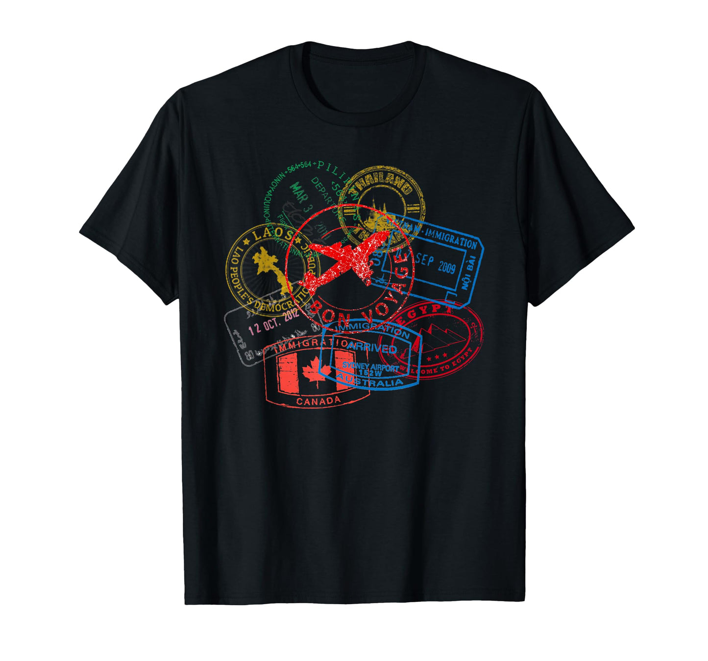 Bon Voyage Travel Stamp T-Shirt T-Shirt