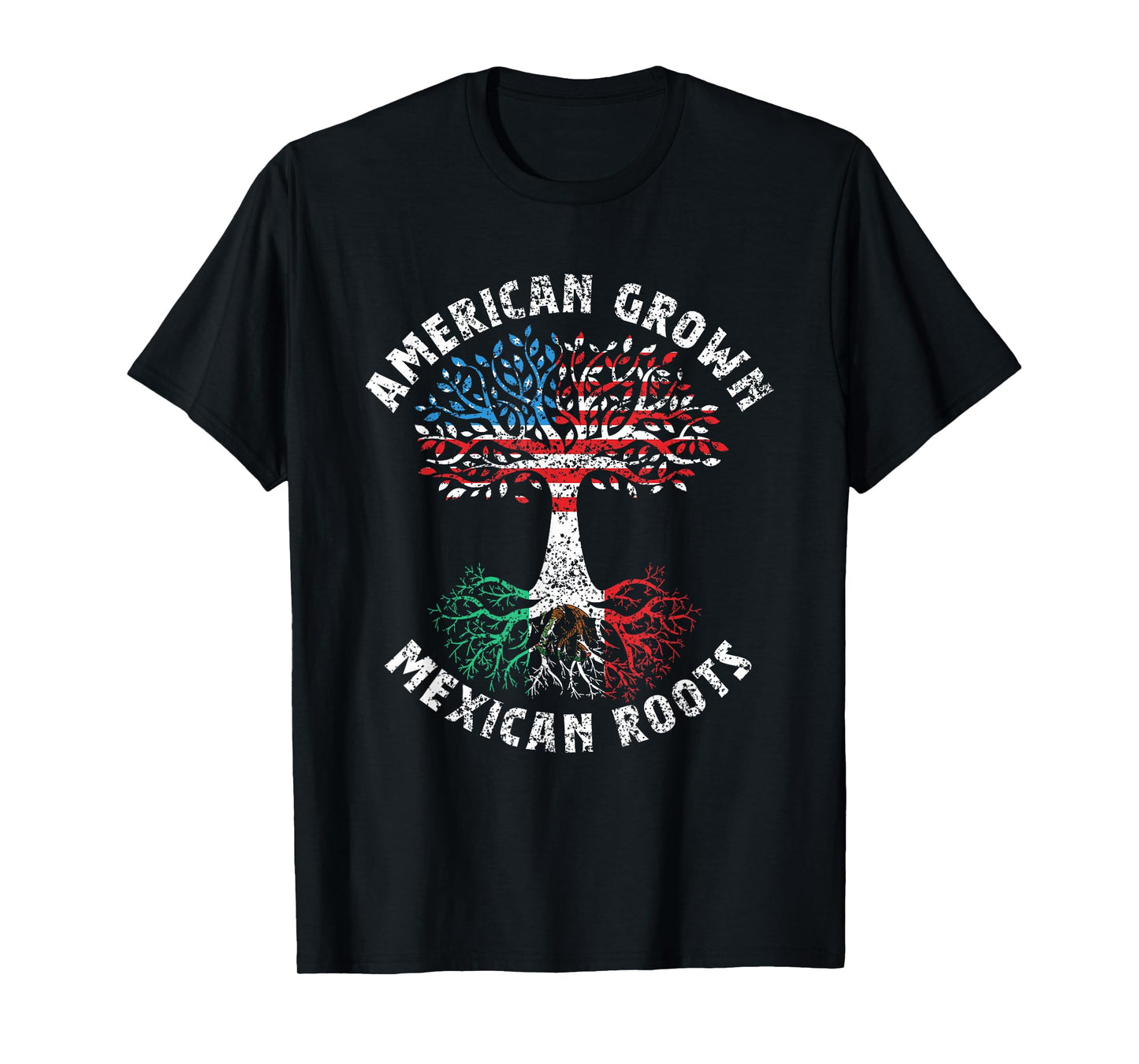 American Grown Mexican Roots Mexico Country Lover Proud Us T-Shirt