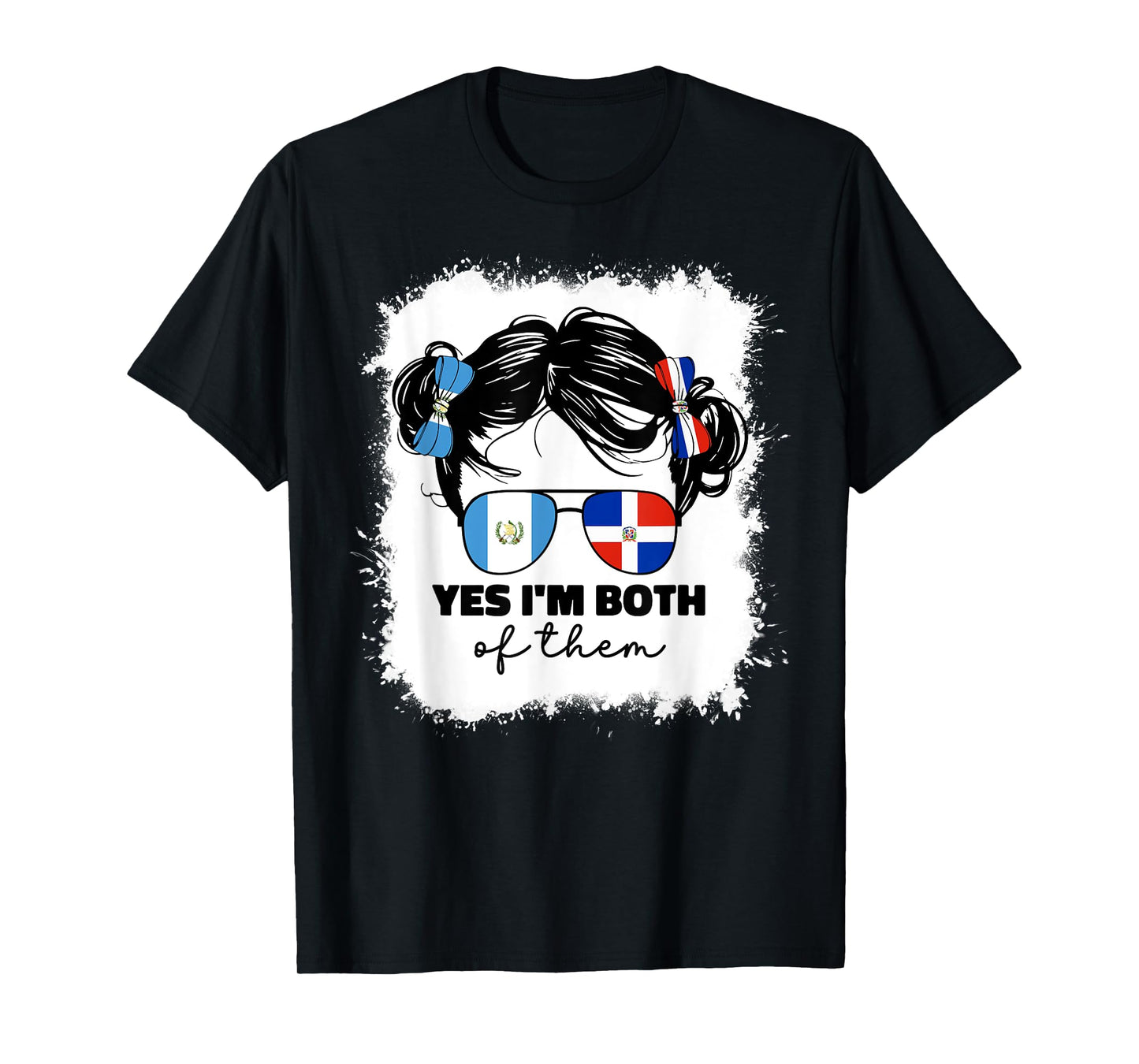 Half Dominican And Guatemalan Guatemala Flag Kids Girls Mix T-Shirt