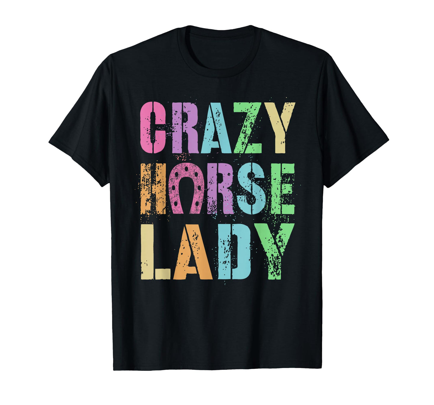 Vintage Crazy Horse Lady Equestrian Squad Pony Gallop Vibes T-Shirt