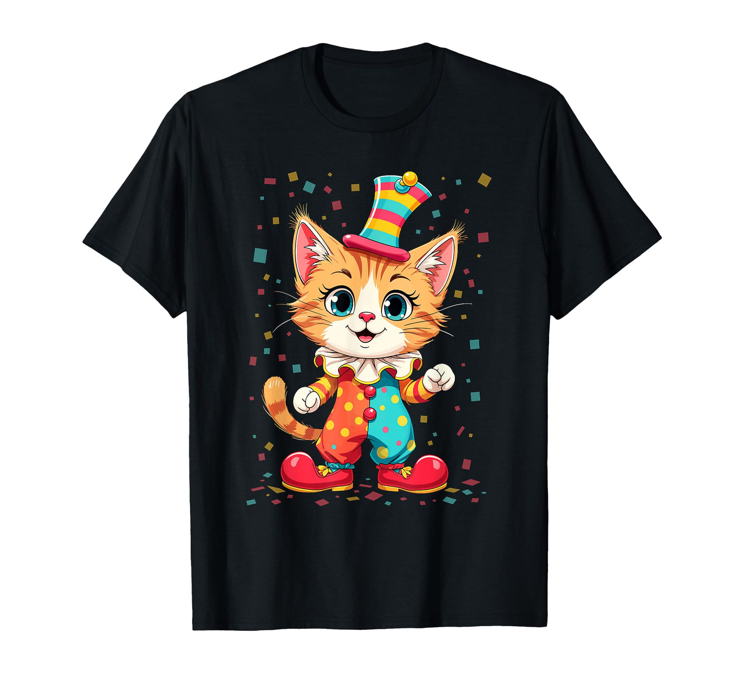 Fancy dress costume clown cat funny clown confetti T-Shirt