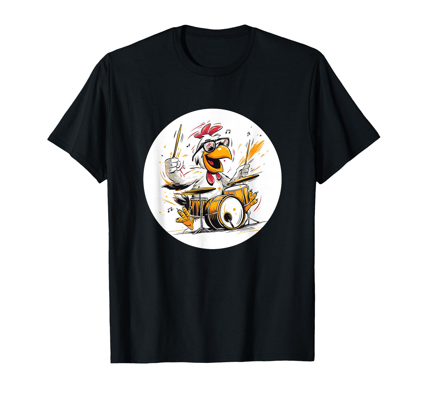 Cartoon Drummer Chicken Costume for Boys and Girls T-Shirt