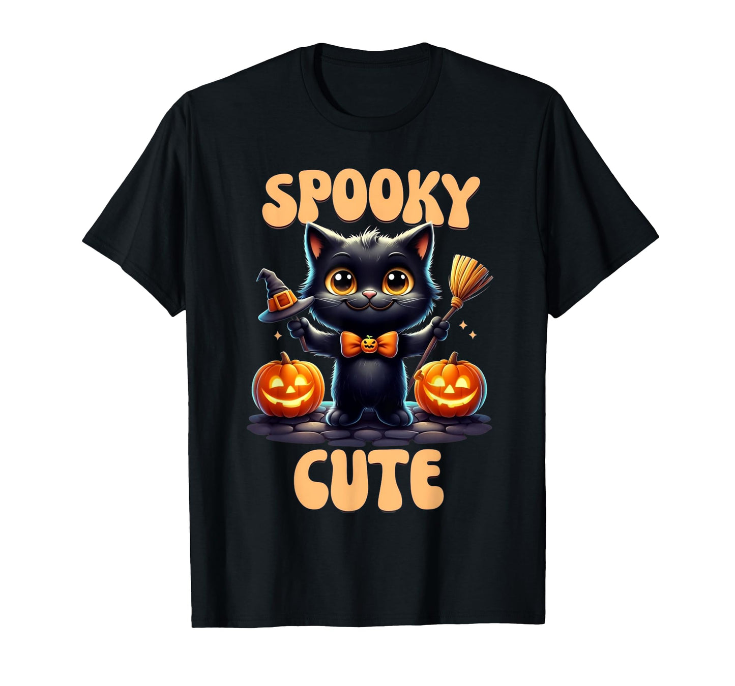 Spooky Cute Black Cat T-Shirt