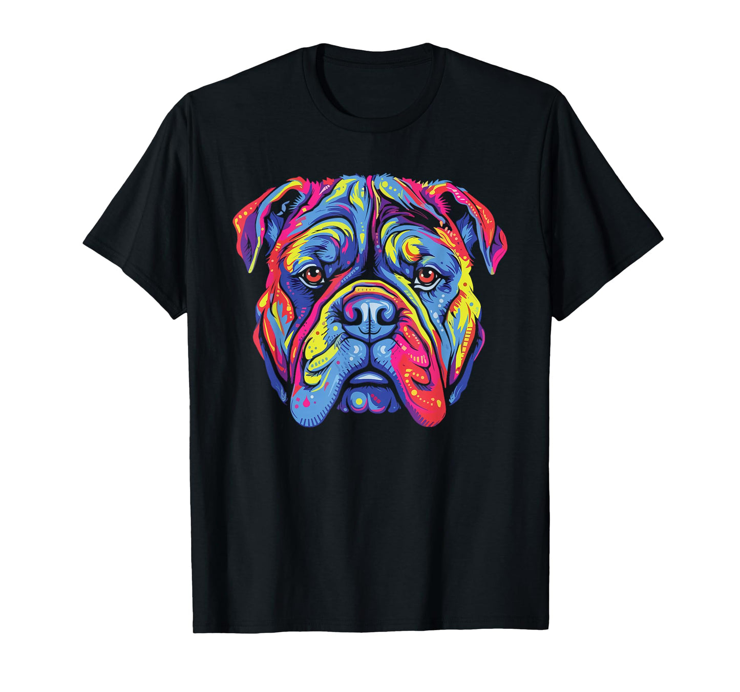 Watercolour Colourful Alapaha Blue Blood Bulldog Dogs T-Shirt