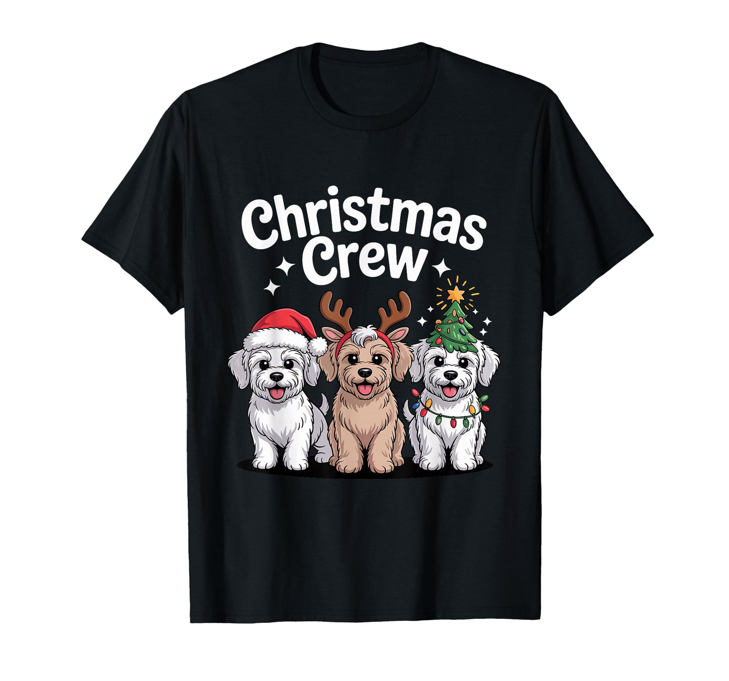 Christmas Crew Xmas Puppy Dog Funny Christmas Schnoodle T-Shirt