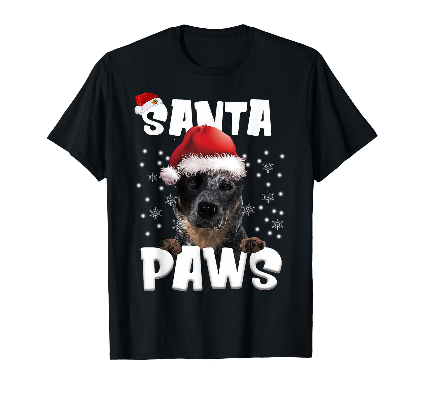 Funny Blue Heeler Christmas Lights Tree Dog Lover Xmas Men Women T-Shirt