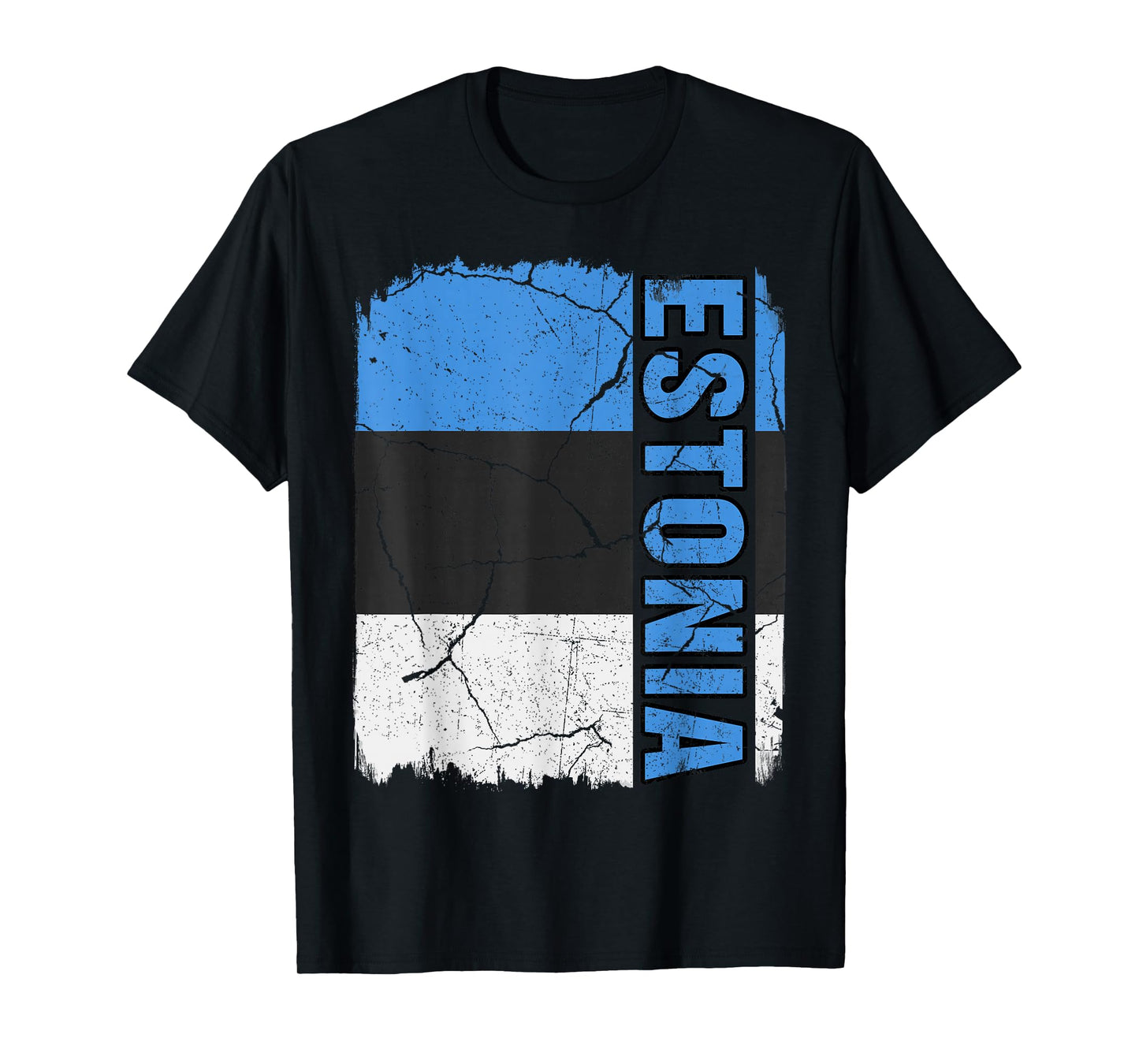 Vintage Estonian Flag Estonia Pride Roots Heritage Gift T-Shirt