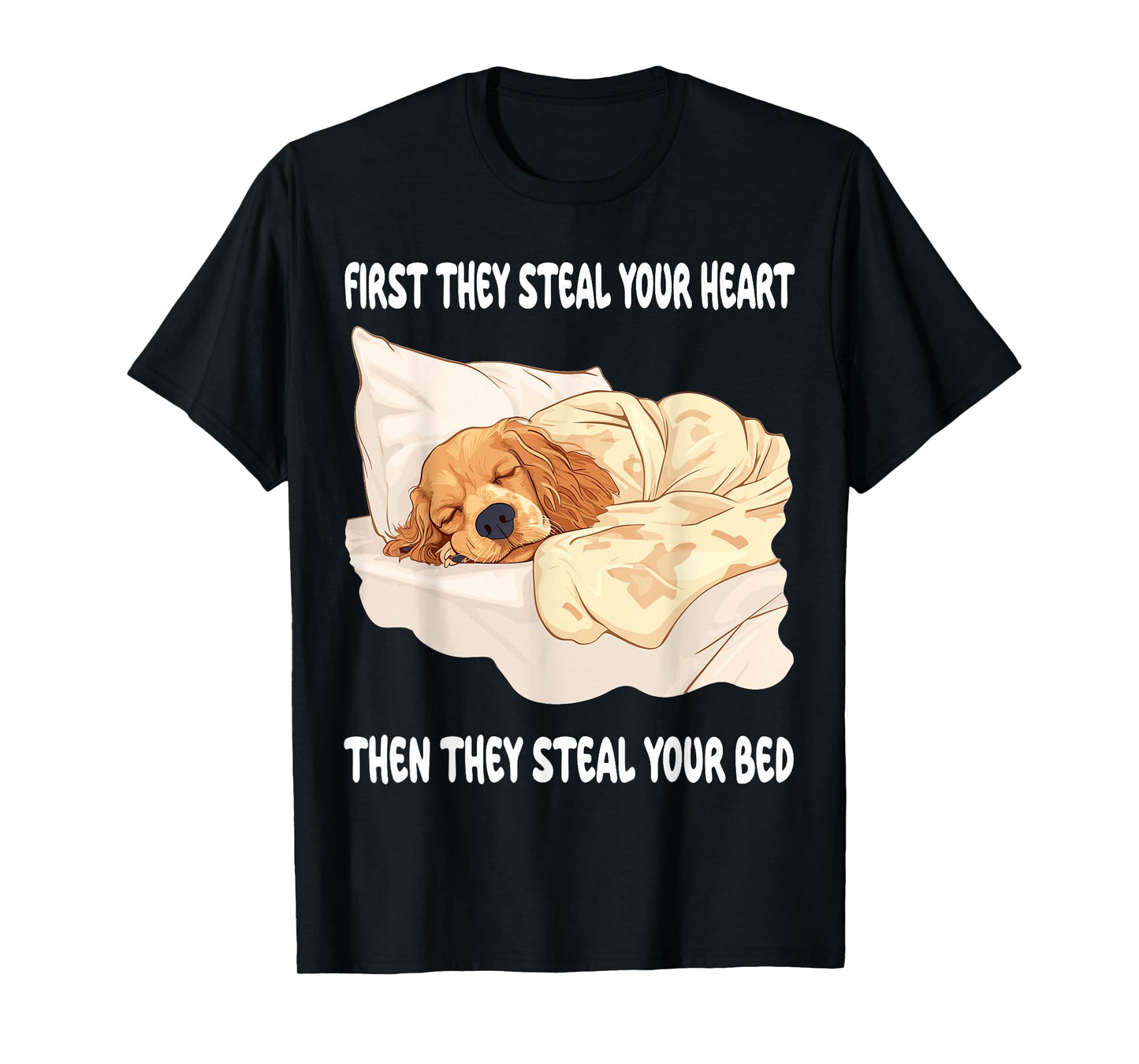 Cocker Spaniel Sleeping Pajamas Nightgown T-Shirt