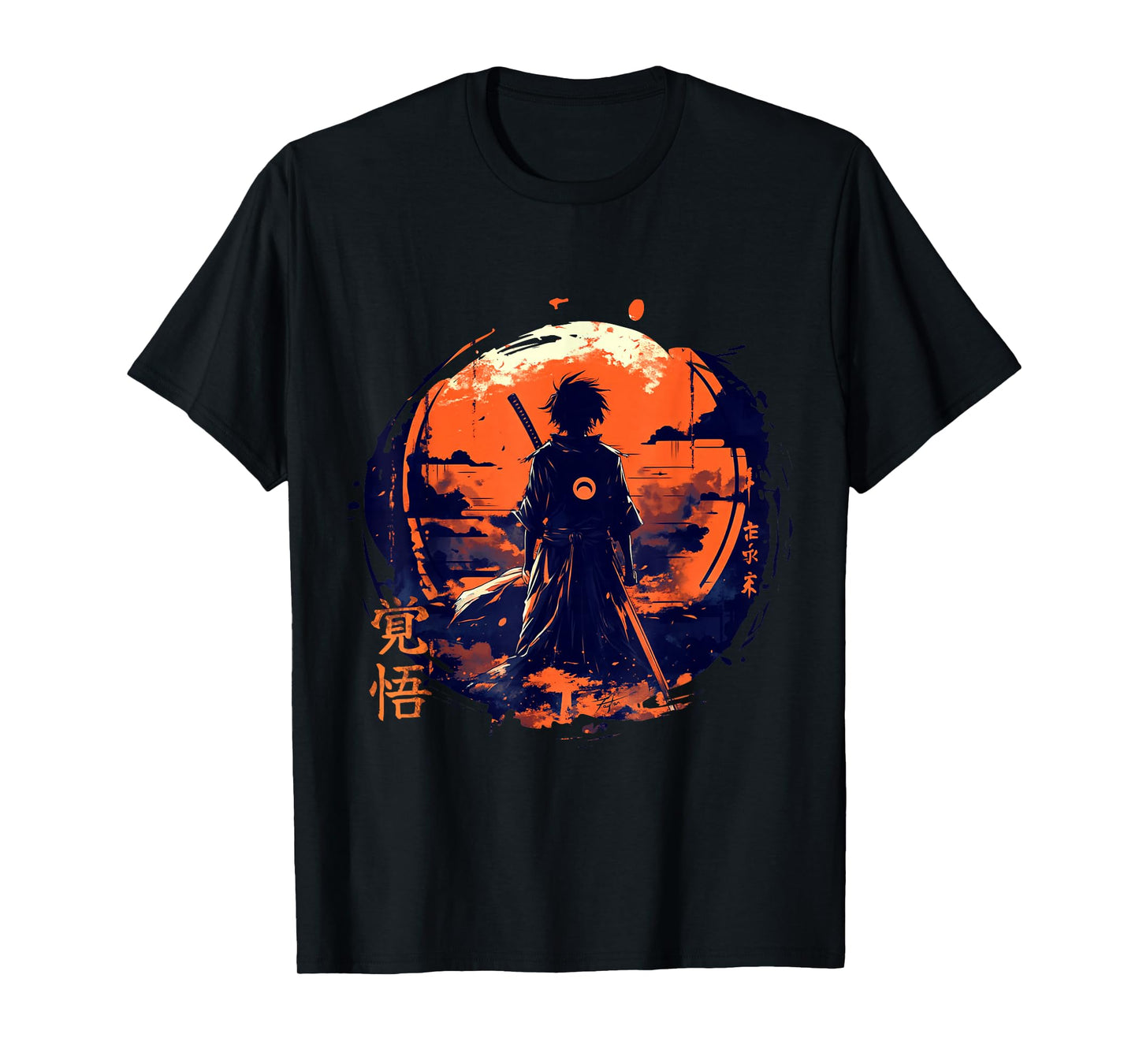 Japanese Anime Samurai Aesthetic in vaporwave harajuku style T-Shirt