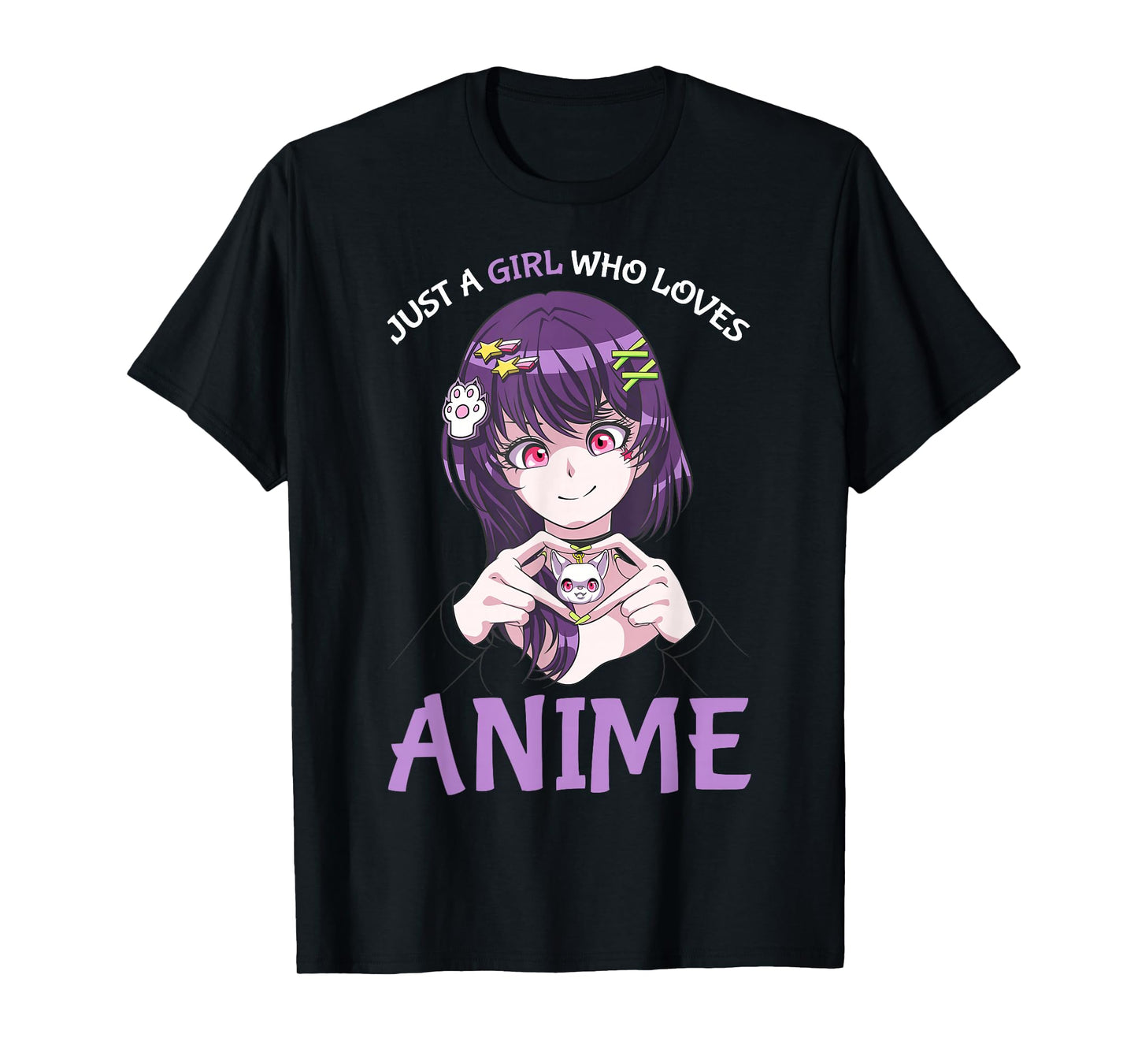Just A Girl Who Loves Anime Teenage Girls Merch Stuff T-Shirt