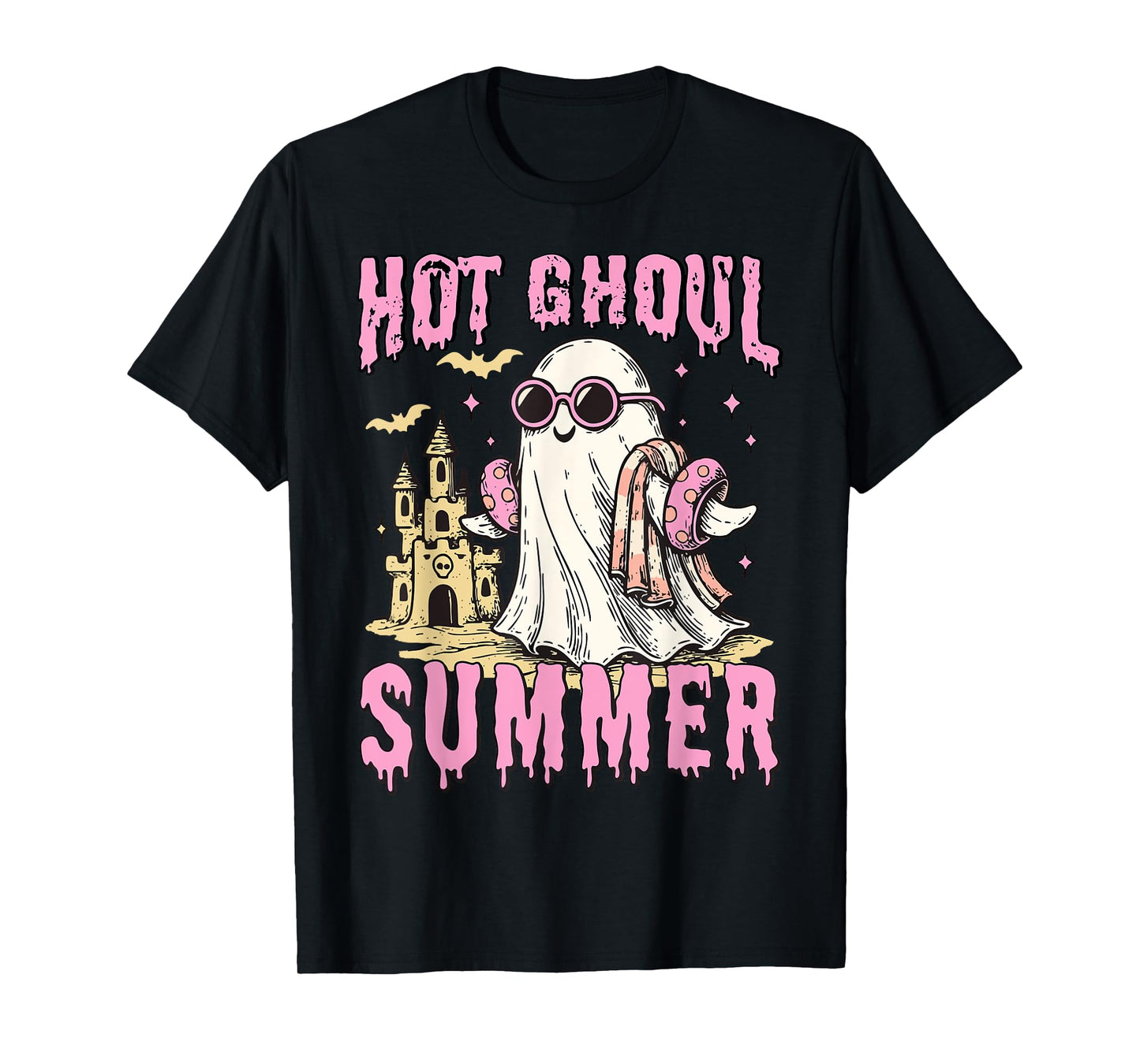Summerween Hot Ghoul Summer Funny Cute Ghost Pool Halloween T-Shirt