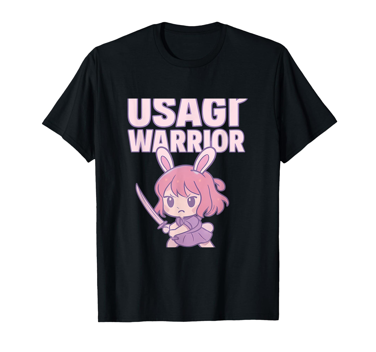 Usagi Warrior Kawaii Anime Bunny Girl Graphic Print T-Shirt