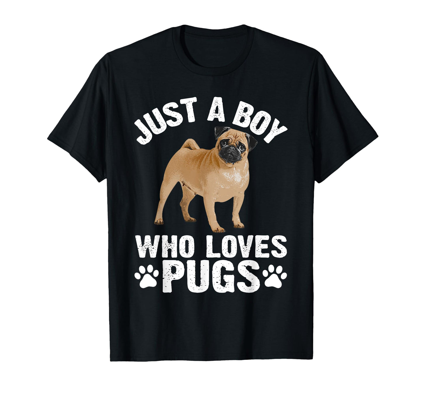 Funny Pug Design For Men Boys Pet Dog Breed Puppy Pug Lovers T-Shirt