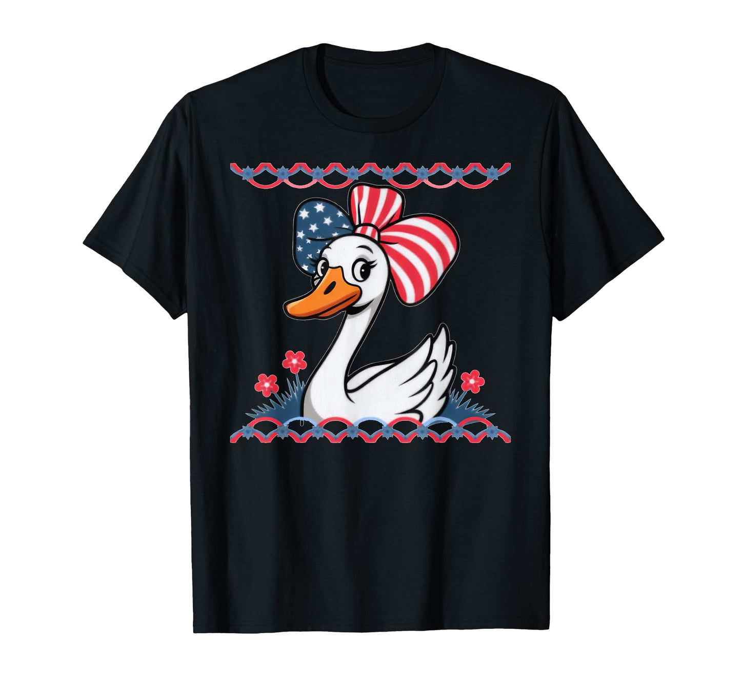 Patriotic Coquette Duck Funny 4th Of-July Animal Aesthetic T-Shirt