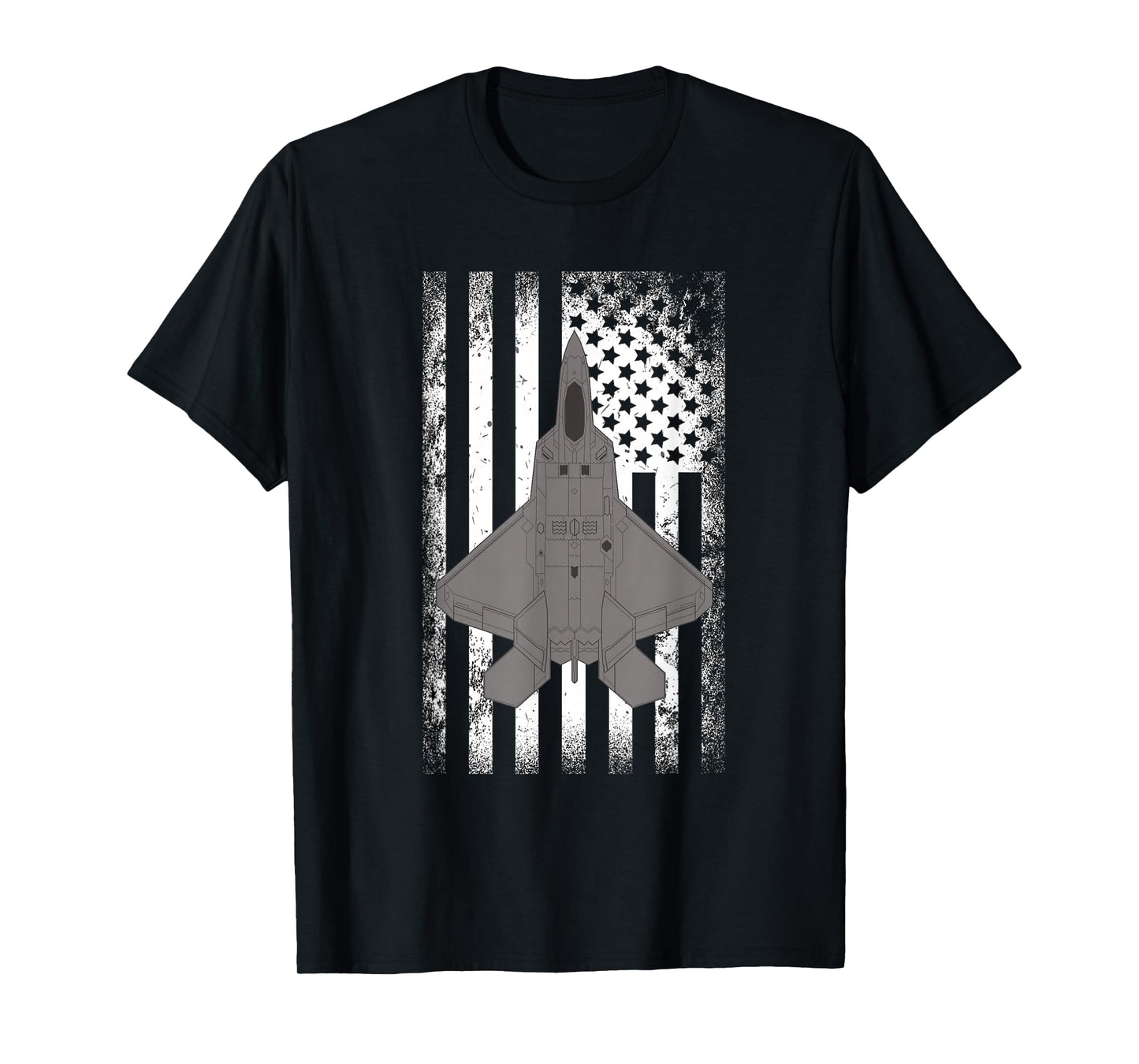 F-22 Raptor Jet American Flag Military Airplane T-Shirt