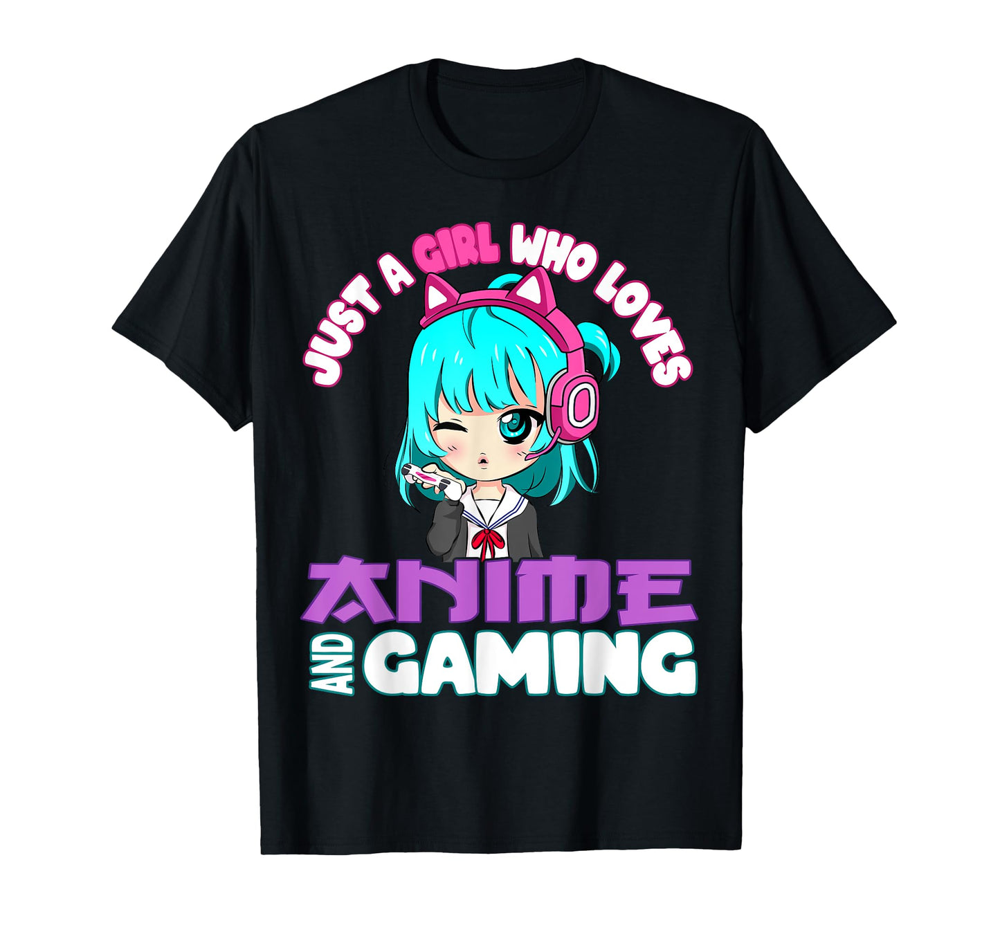 Just a Girl who loves Anime and Gaming chibi Video Games T-Shirt
