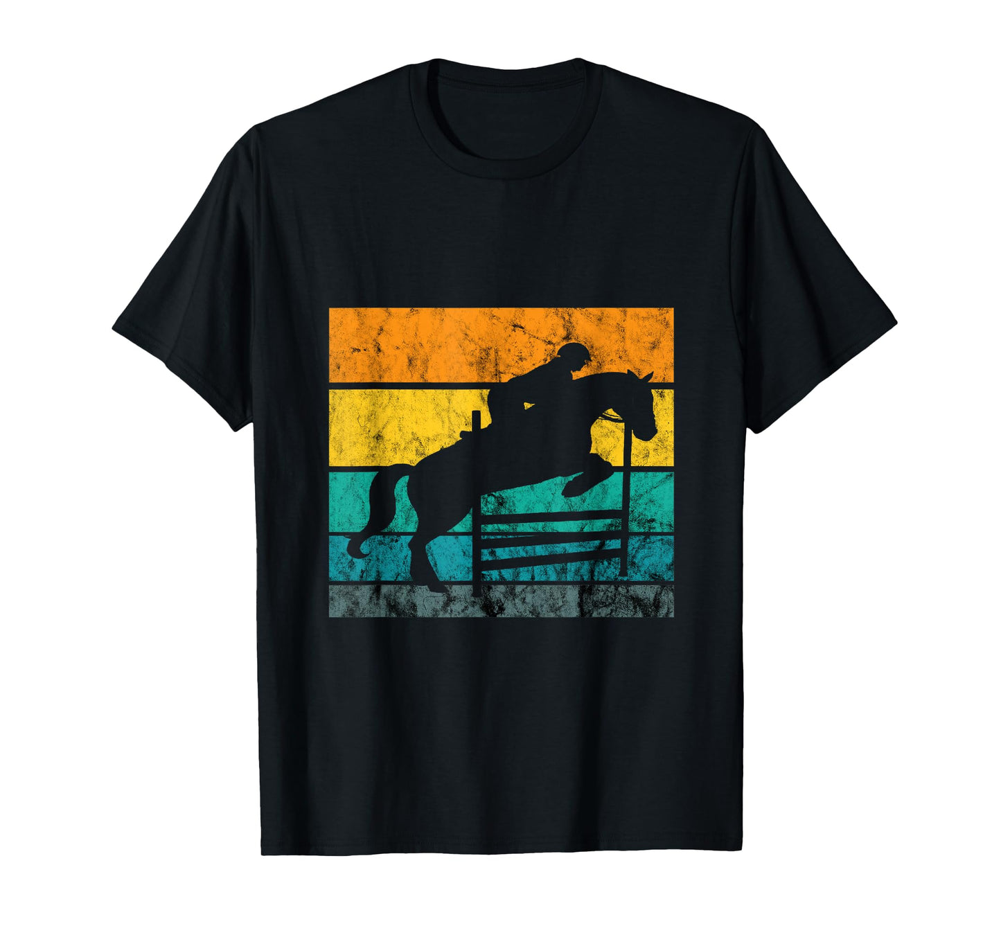 Show Jumping Retro Vintage Equestrian Rider Horseback Riding T-Shirt