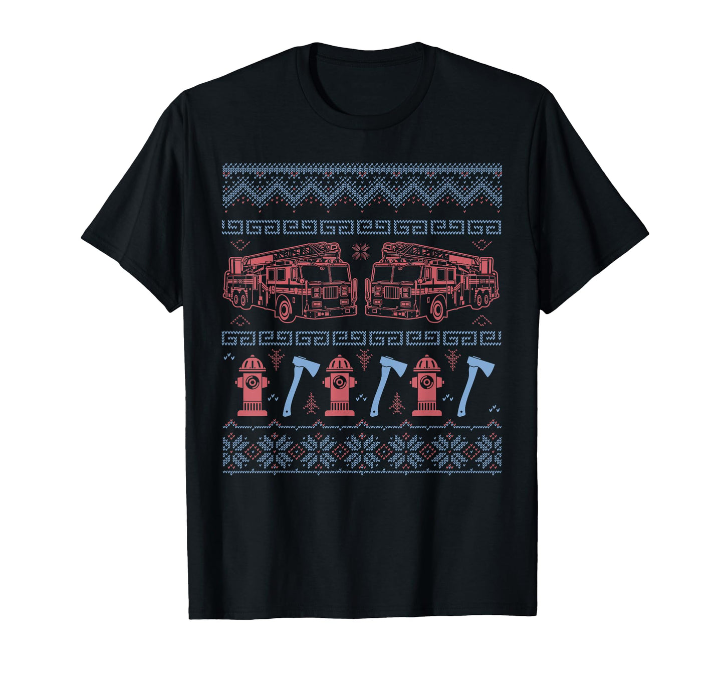 Ugly Firefighter Christmas Sweater T-Shirt