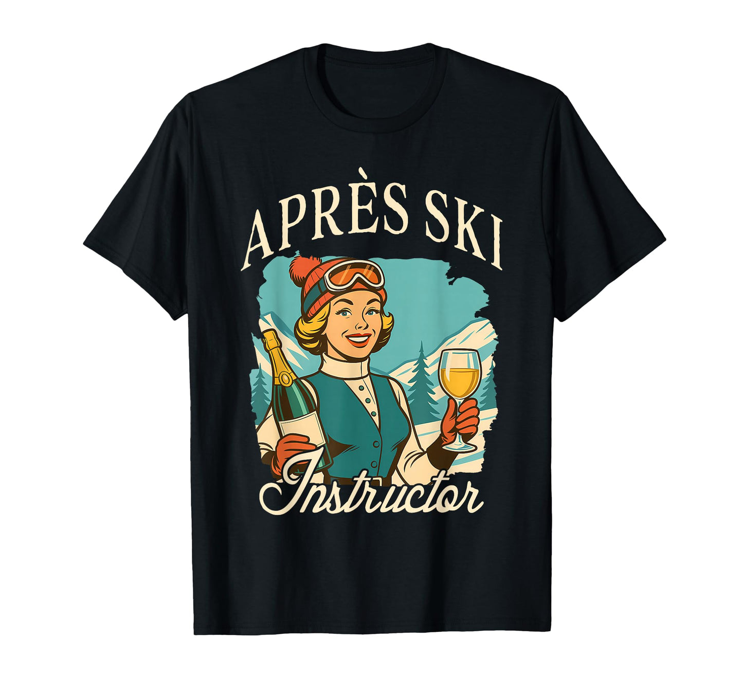 Skiing Lover Apres Ski Queen Ski Trip Apres Ski Instructor T-Shirt