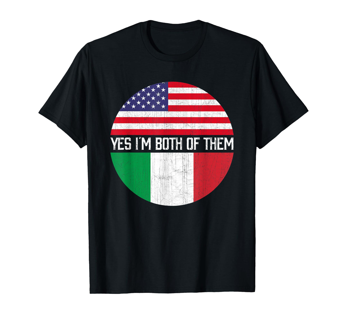 Half American Half Italian USA Flag Family Heritage T-Shirt for Women Kids Men