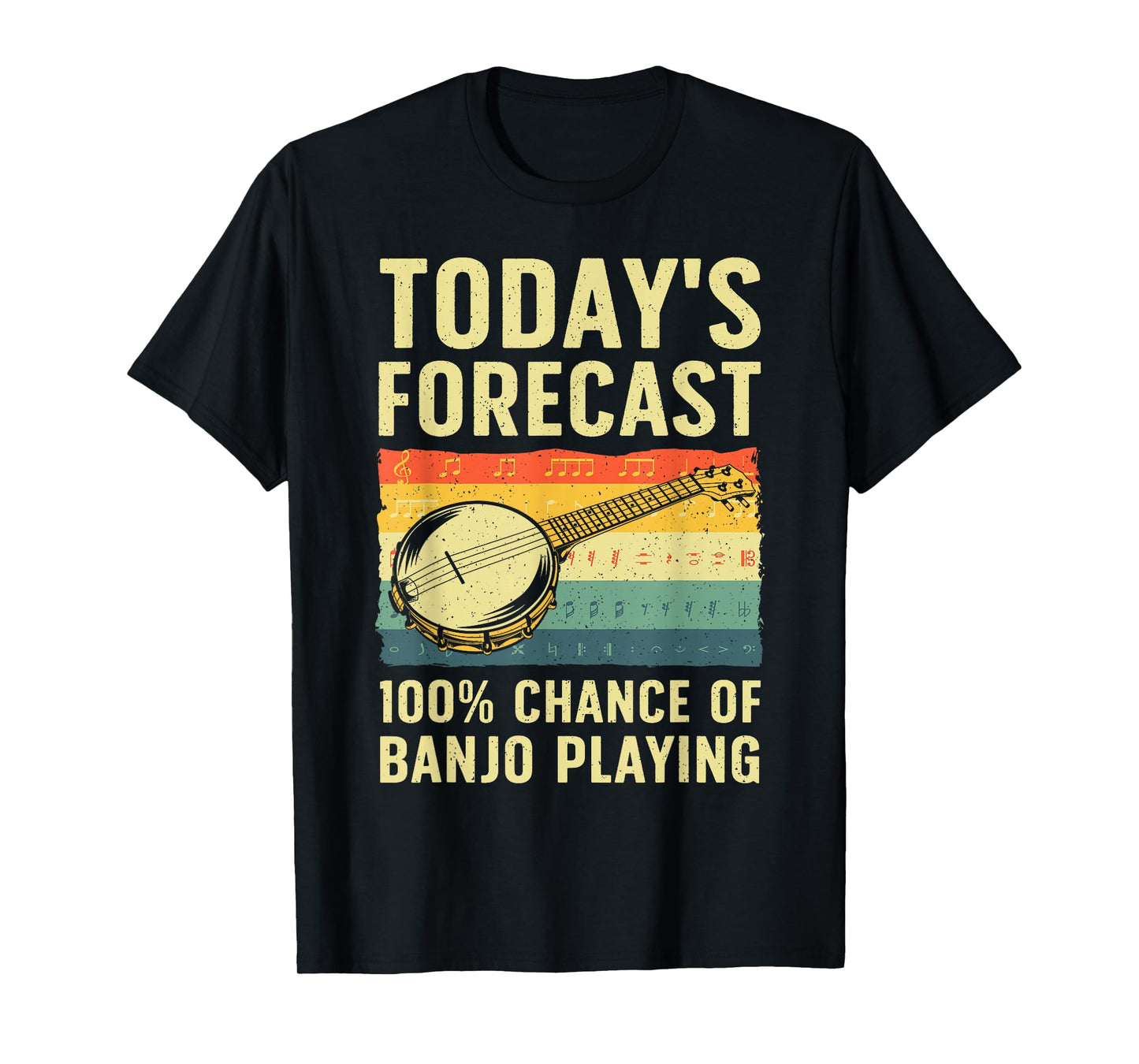 Funny Banjo Art For Men Women Bluegrass Instrument Player T-Shirt
