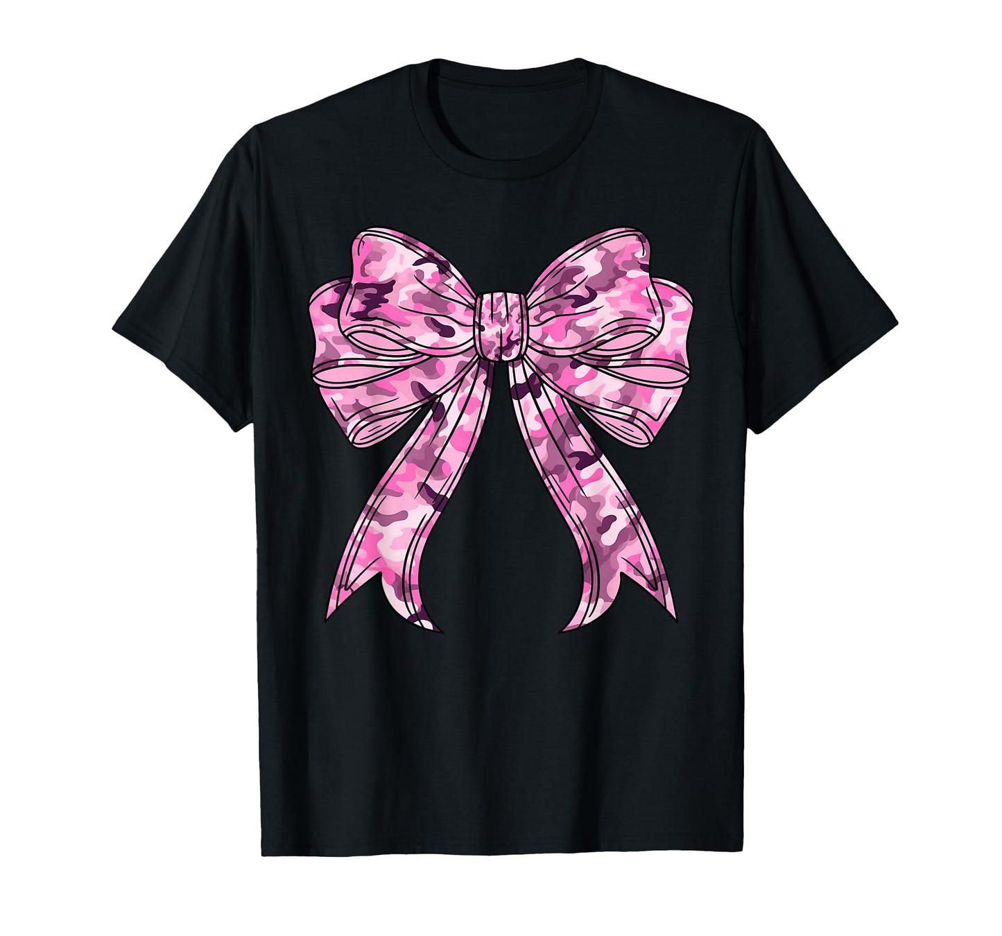 Pink Camouflage Camo Coquette Bow Hunting For Women Kids T-Shirt