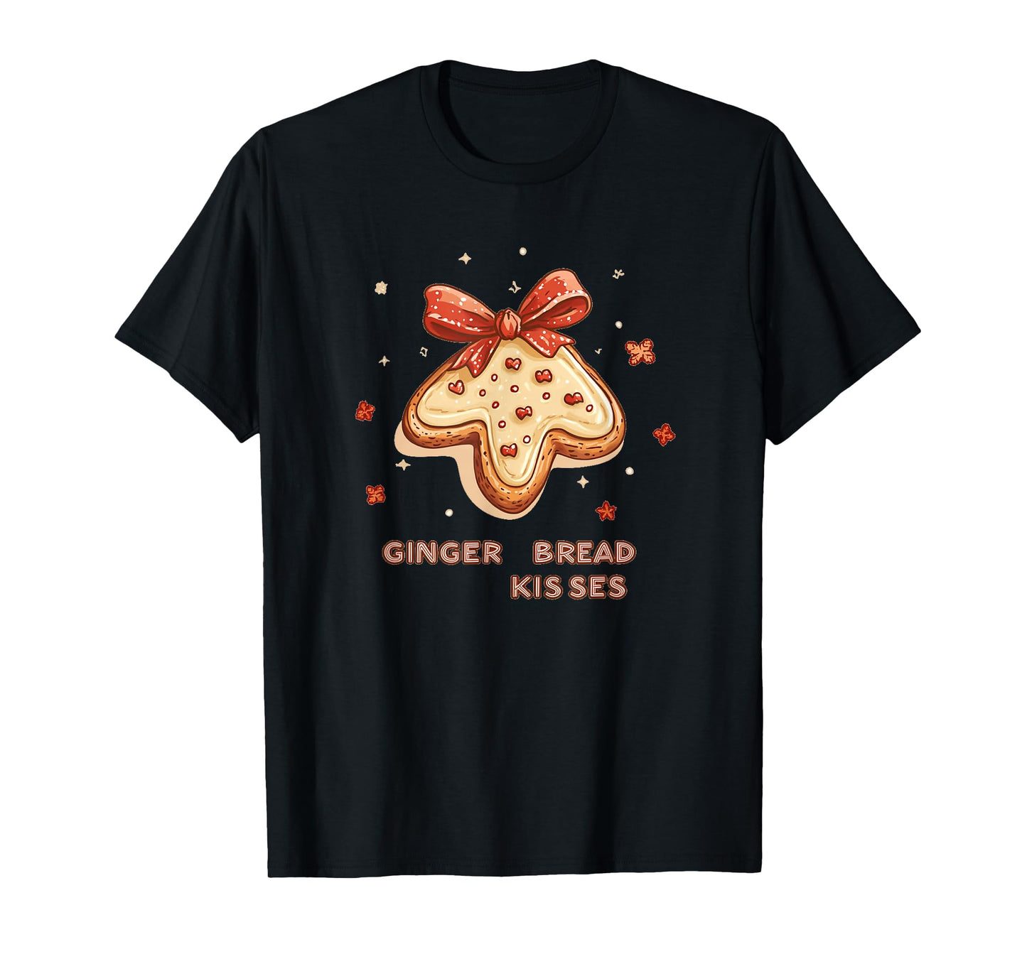 Nice Gingerbread Fun with Kisses for Christmas T-Shirt